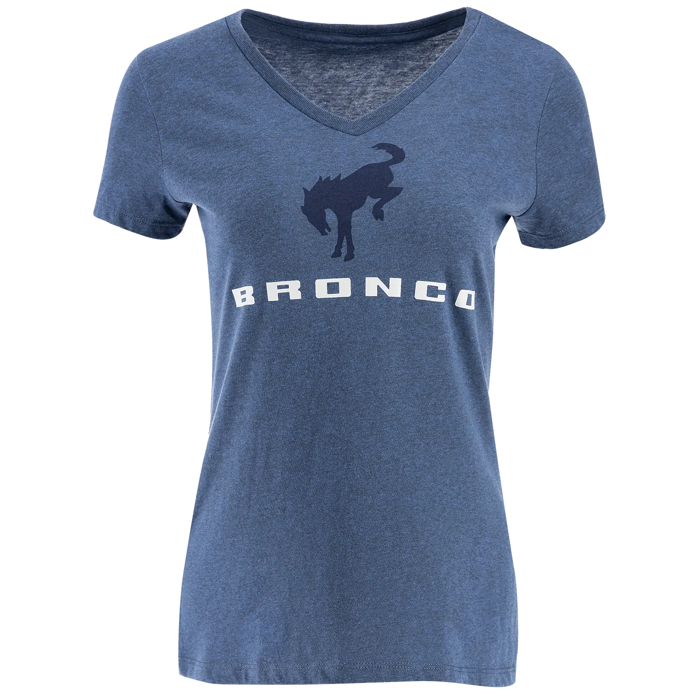 Ford Bronco Womens Stacked Logo V Neck T-Shirt