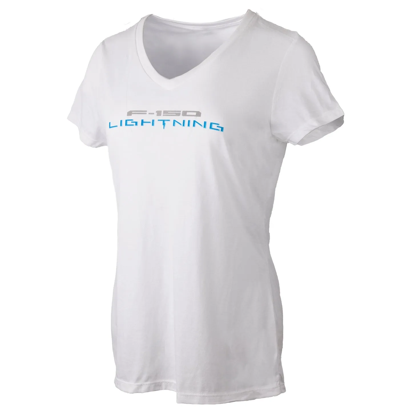 Ford F-150 Lightning White V Neck T-Shirt