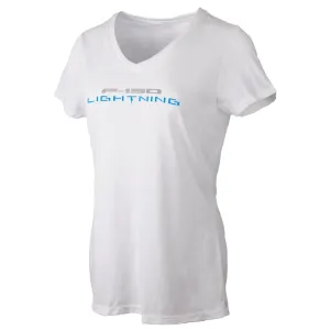 Ford F-150 Lightning White V Neck T-Shirt