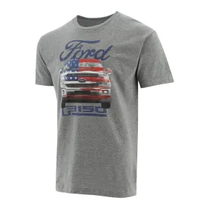Ford F-150 Mens Patriotic Truck Gray Short Sleeve T-Shirt