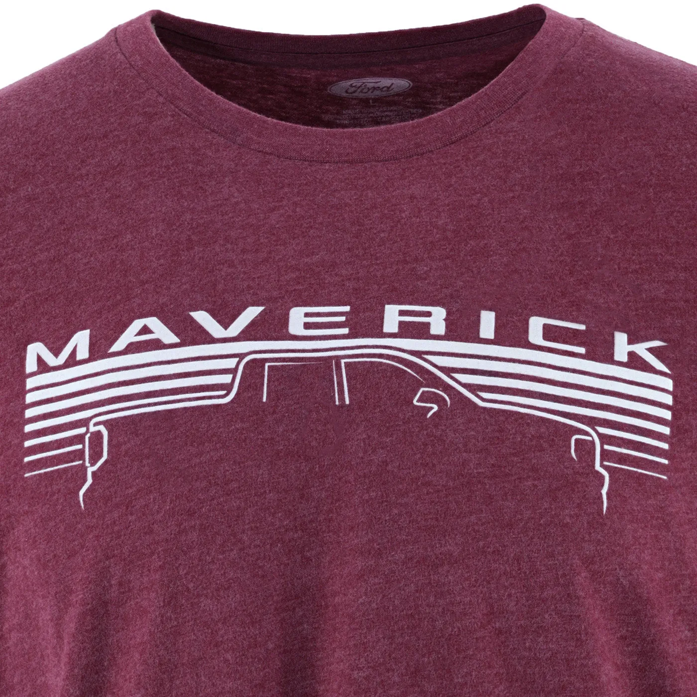 Ford Maverick Mens Graphic Truck Burgundy Short Sleeve T-Shirt