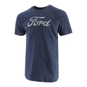 Ford Mens Distressed Script Short Sleeve T-Shirt
