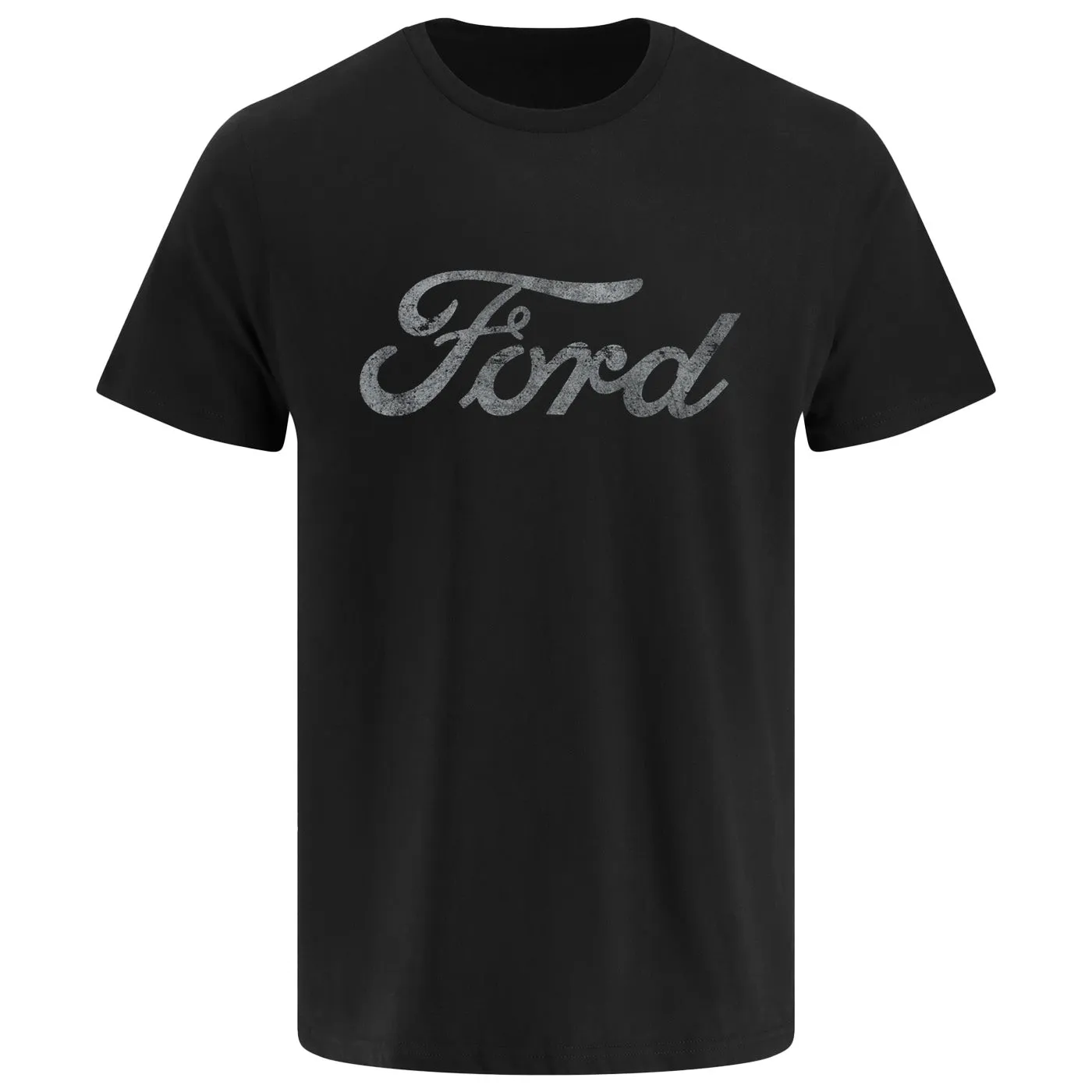 Ford Mens Distressed Script Short Sleeve T-Shirt