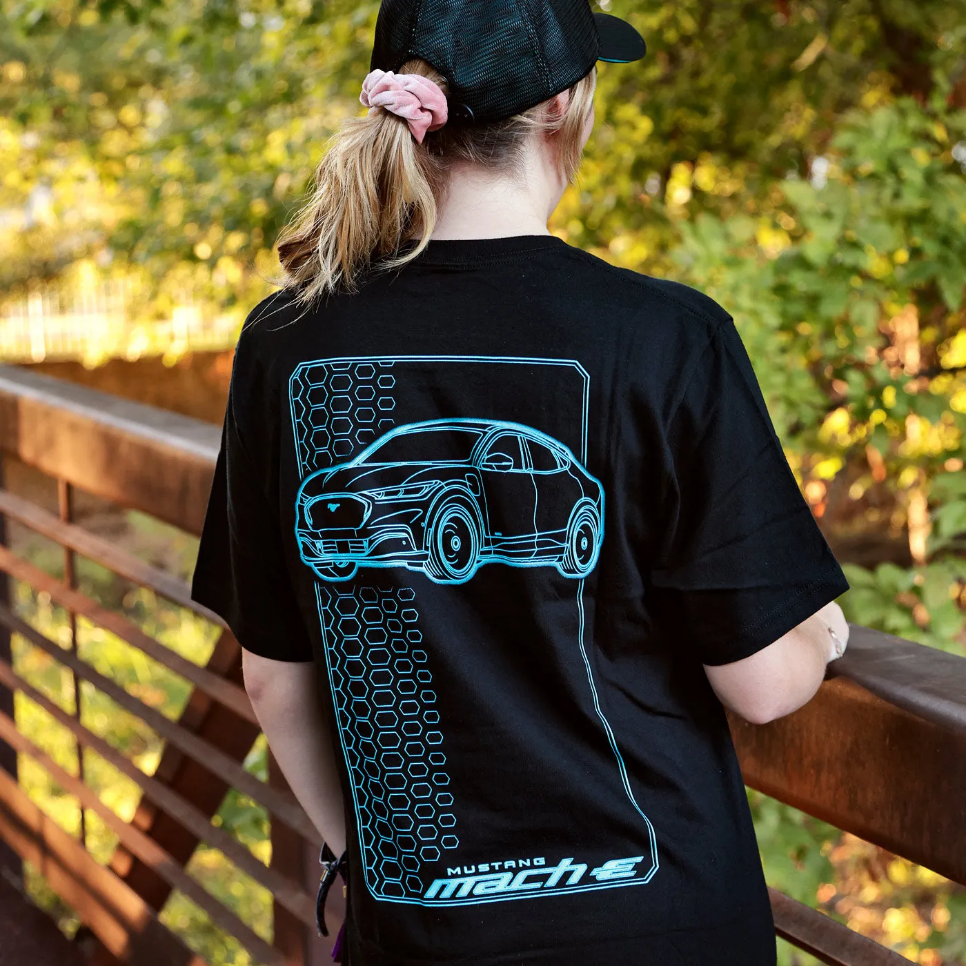 Ford Mustang Mach-E Mens Electric Blue Tread T-Shirt