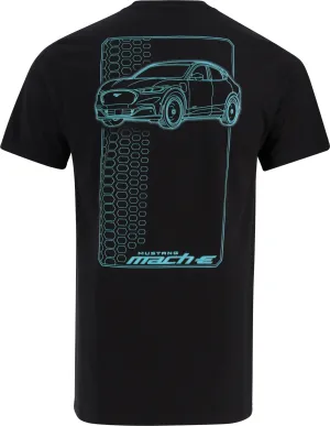 Ford Mustang Mach-E Mens Electric Blue Tread T-Shirt