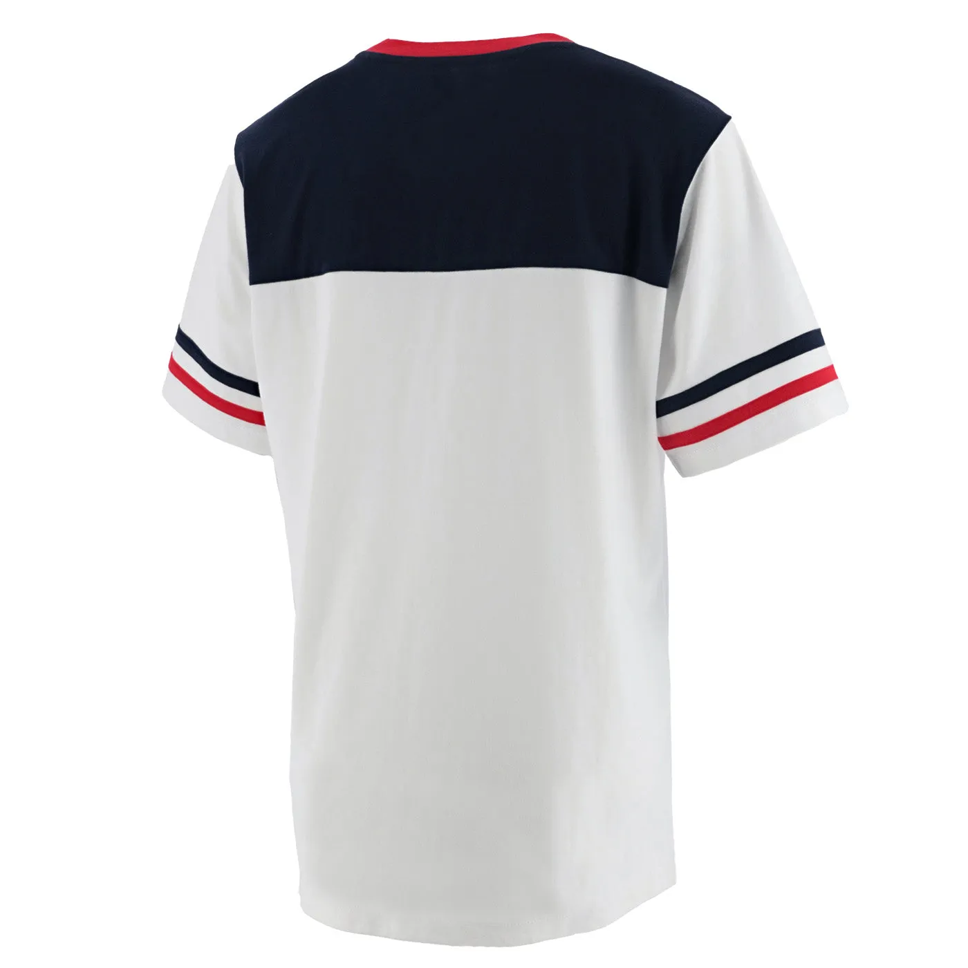 Ford Mustang Womens Red & Blue Striped T-Shirt
