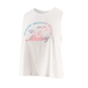 Ford Mustang Womens Vintage Ombre Muscle Tank Top