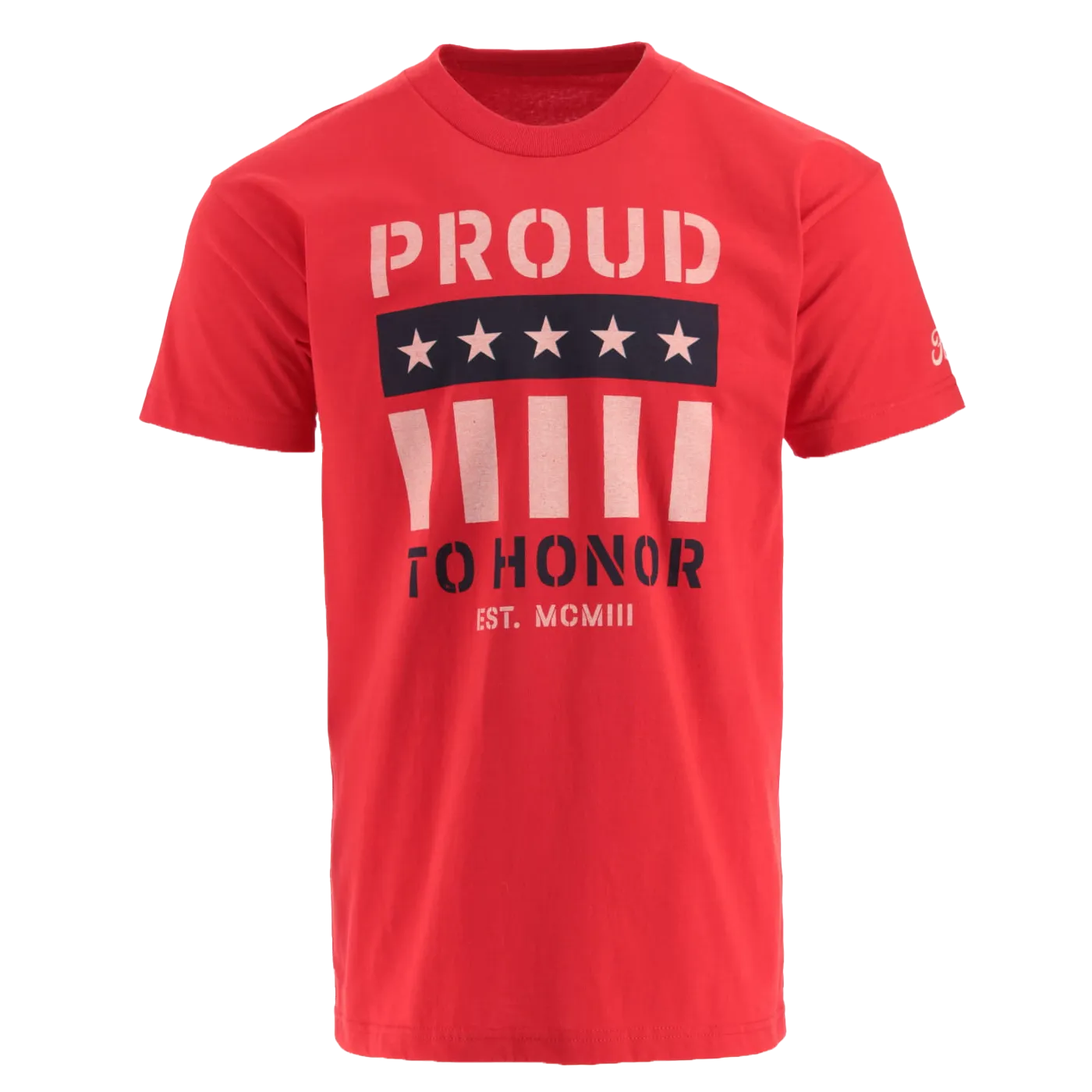 Ford Proud To Honor Mens Graphic Flag T-Shirt