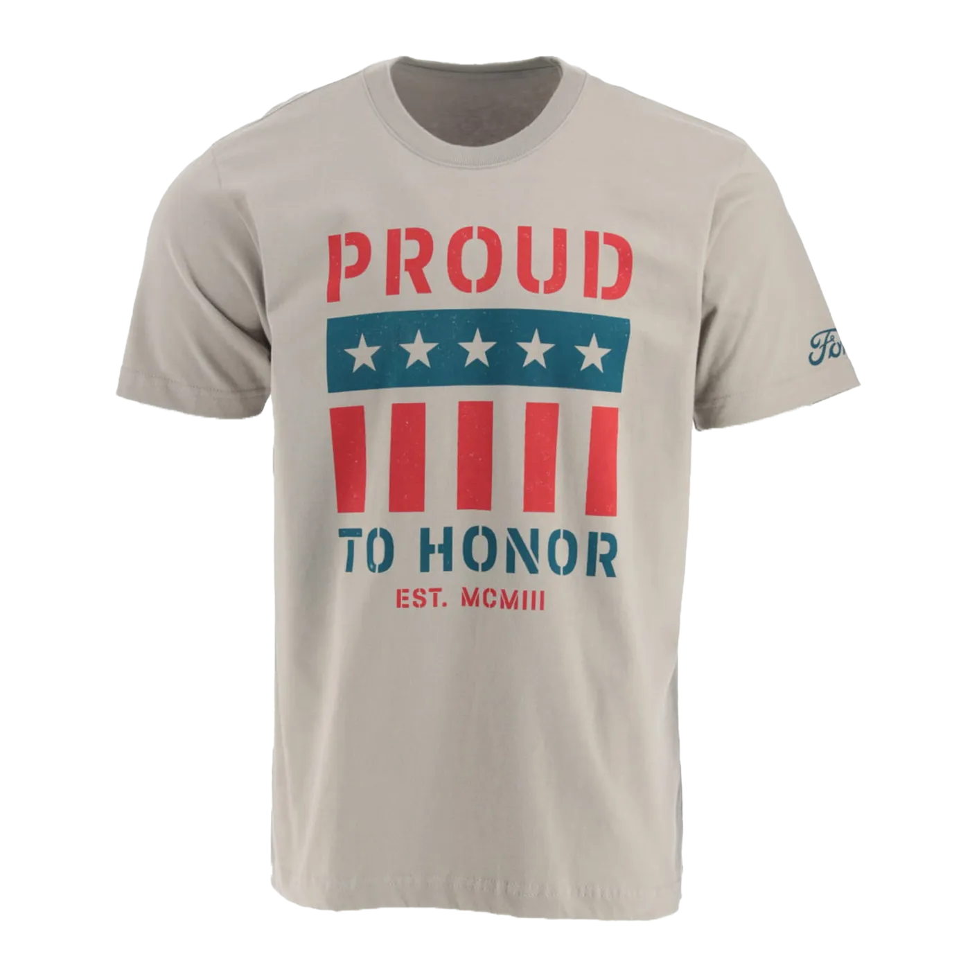 Ford Proud To Honor Mens Graphic Flag T-Shirt