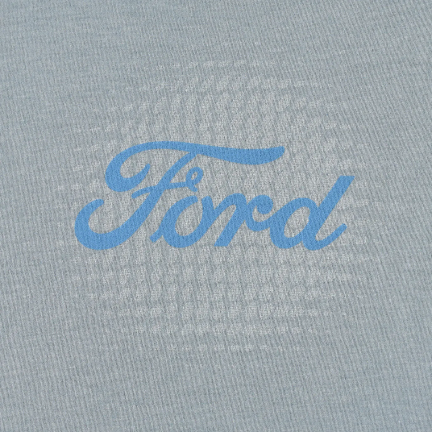 Ford Script Logo Light Blue Womens Razor Back T-Shirt
