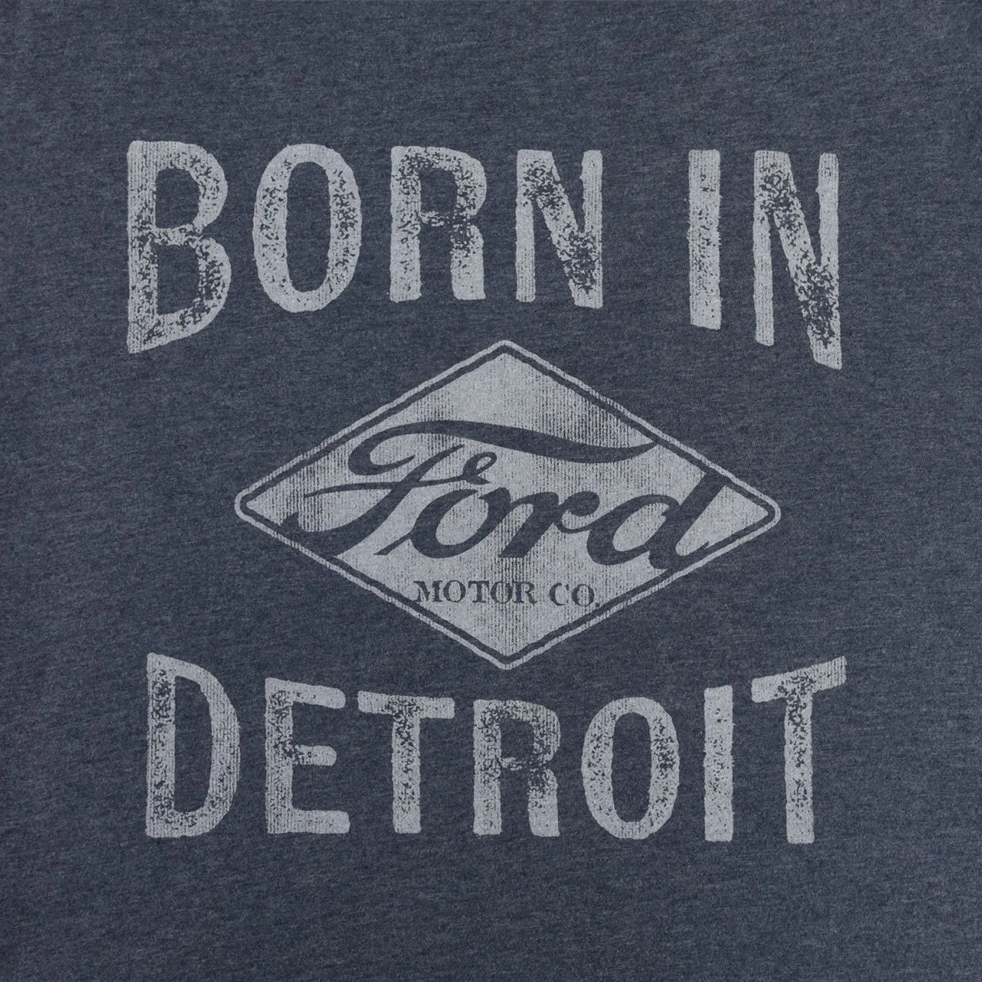 Ford Vintage Logo Born in Detroit Dark Blue Womens T-Shirt
