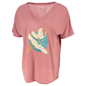 Ford Warriors In Pink Womens Take Flight V Neck T-Shirt