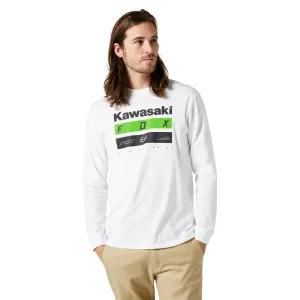 Fox Racing Kawasaki Stripe Long Sleeve Premium Tee T-Shirt Optic White