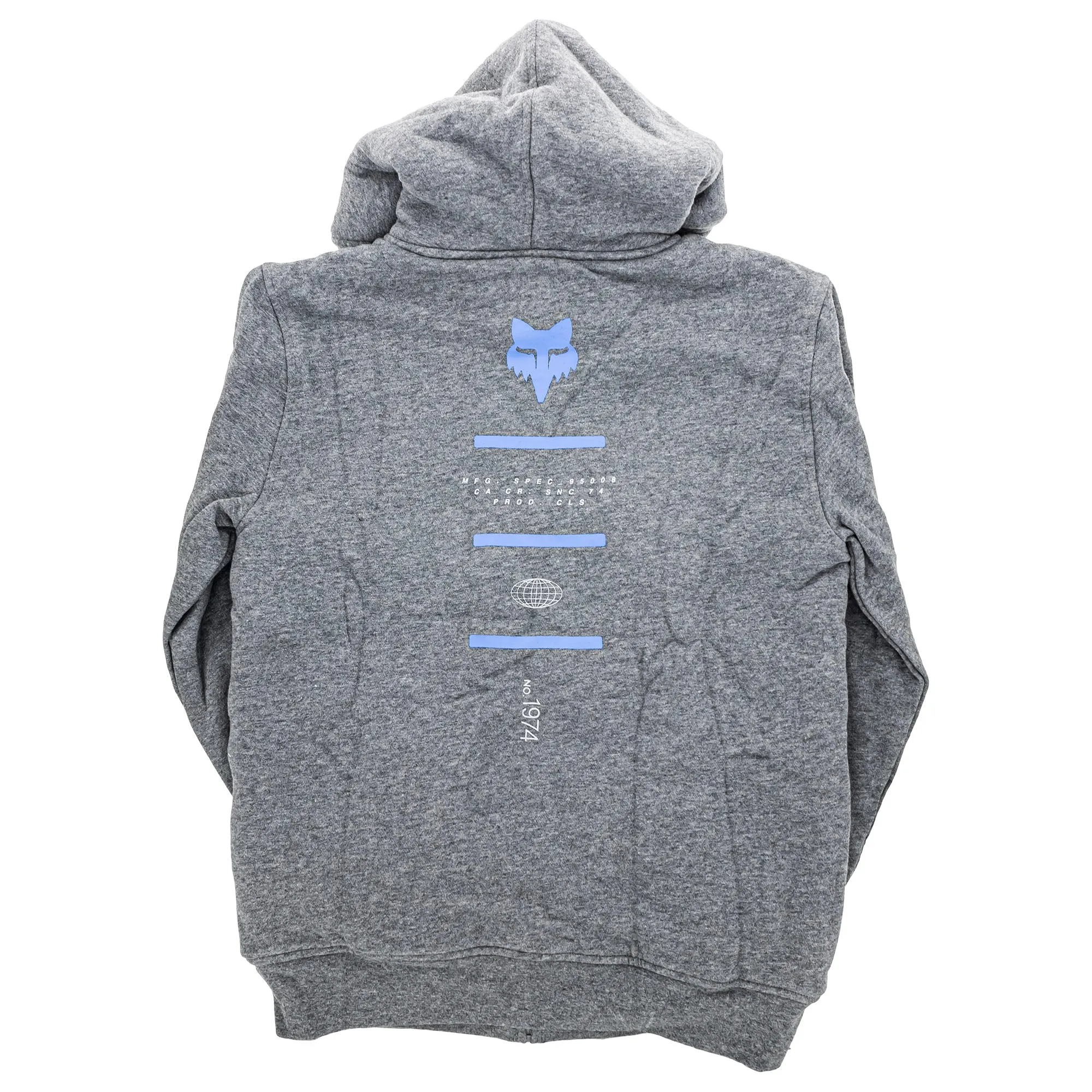 Fox Racing Magnetic Sherpa Fleece Zip Hoodie Heather Graphite Grey