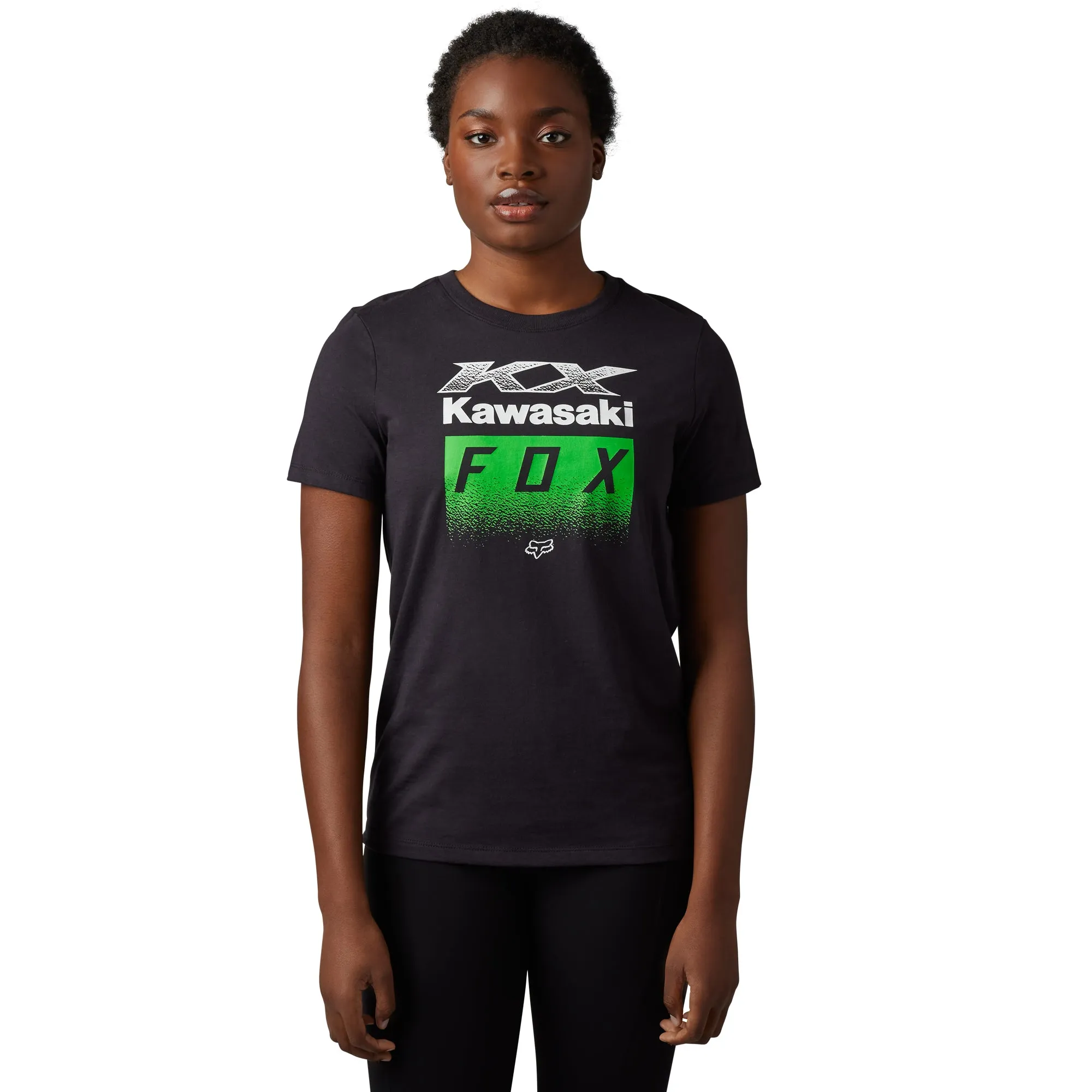 Fox Racing Womens Kawasaki Short Sleeve Tee T-Shirt Black
