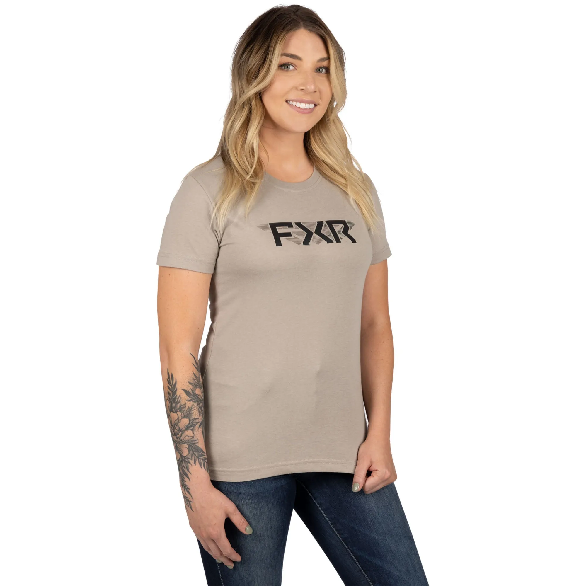 FXR Split Premium T-Shirt Stone/Black Brown