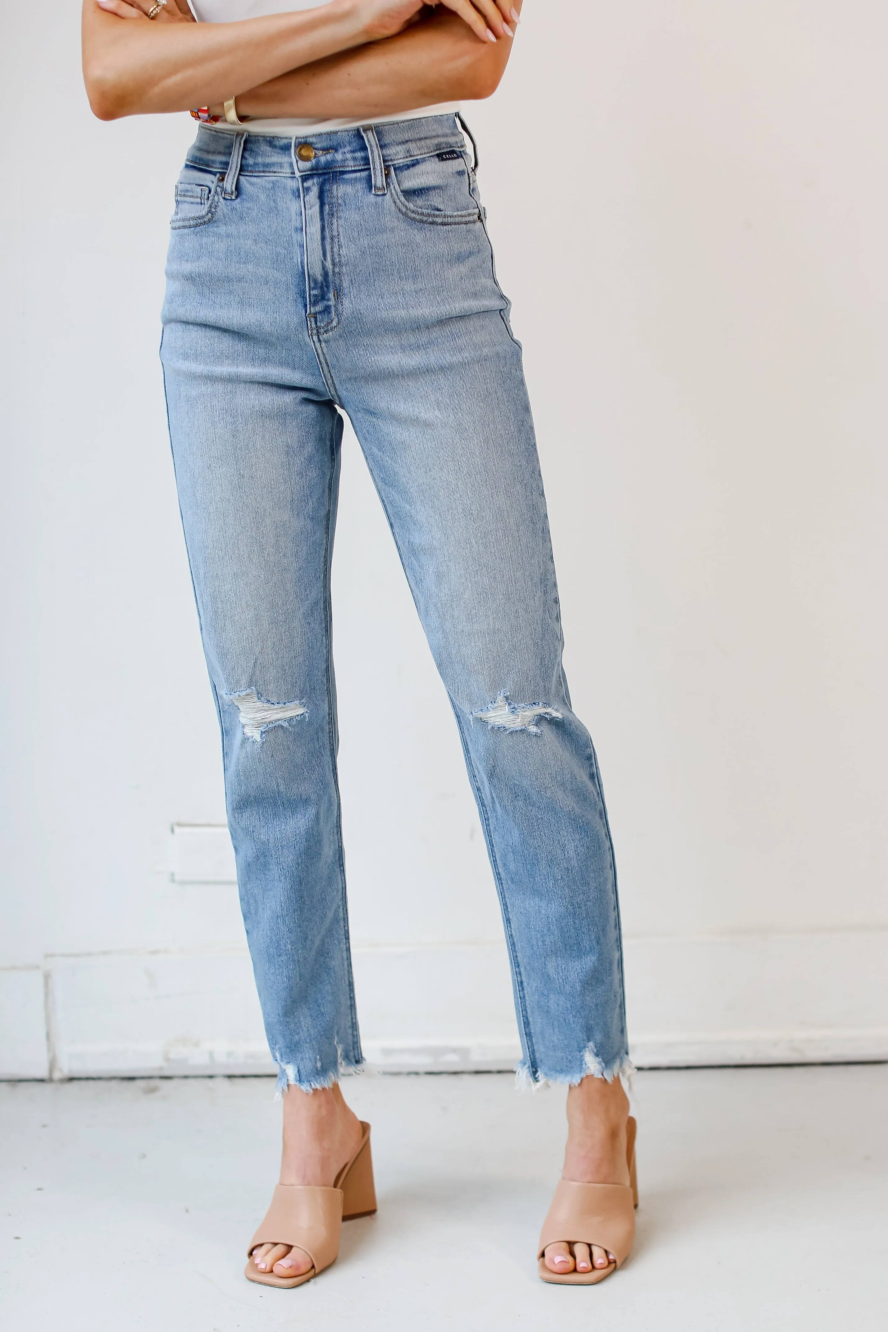 Ideal Instinct Distressed Mom Jeans