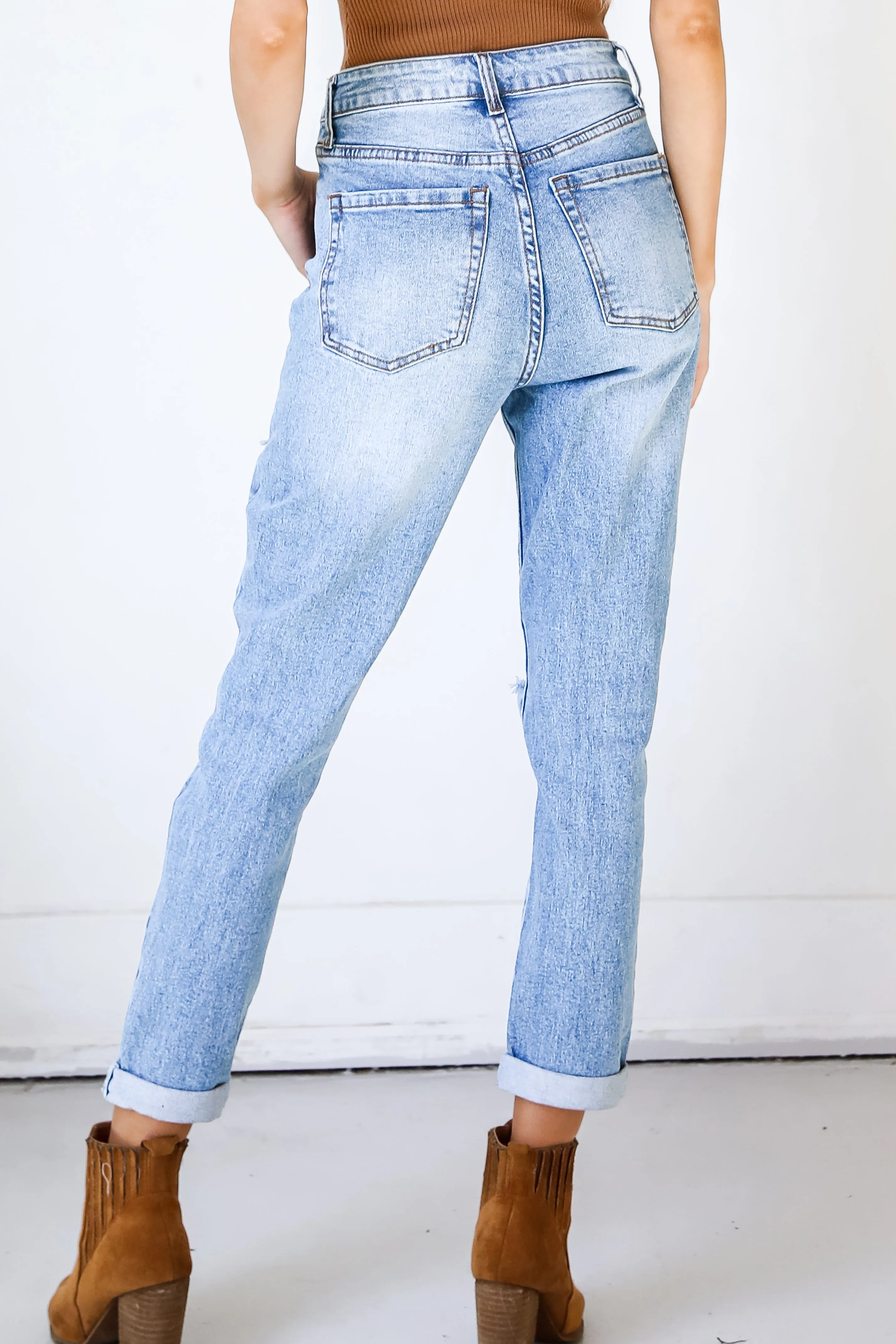 Jamie Distressed Mom Jeans