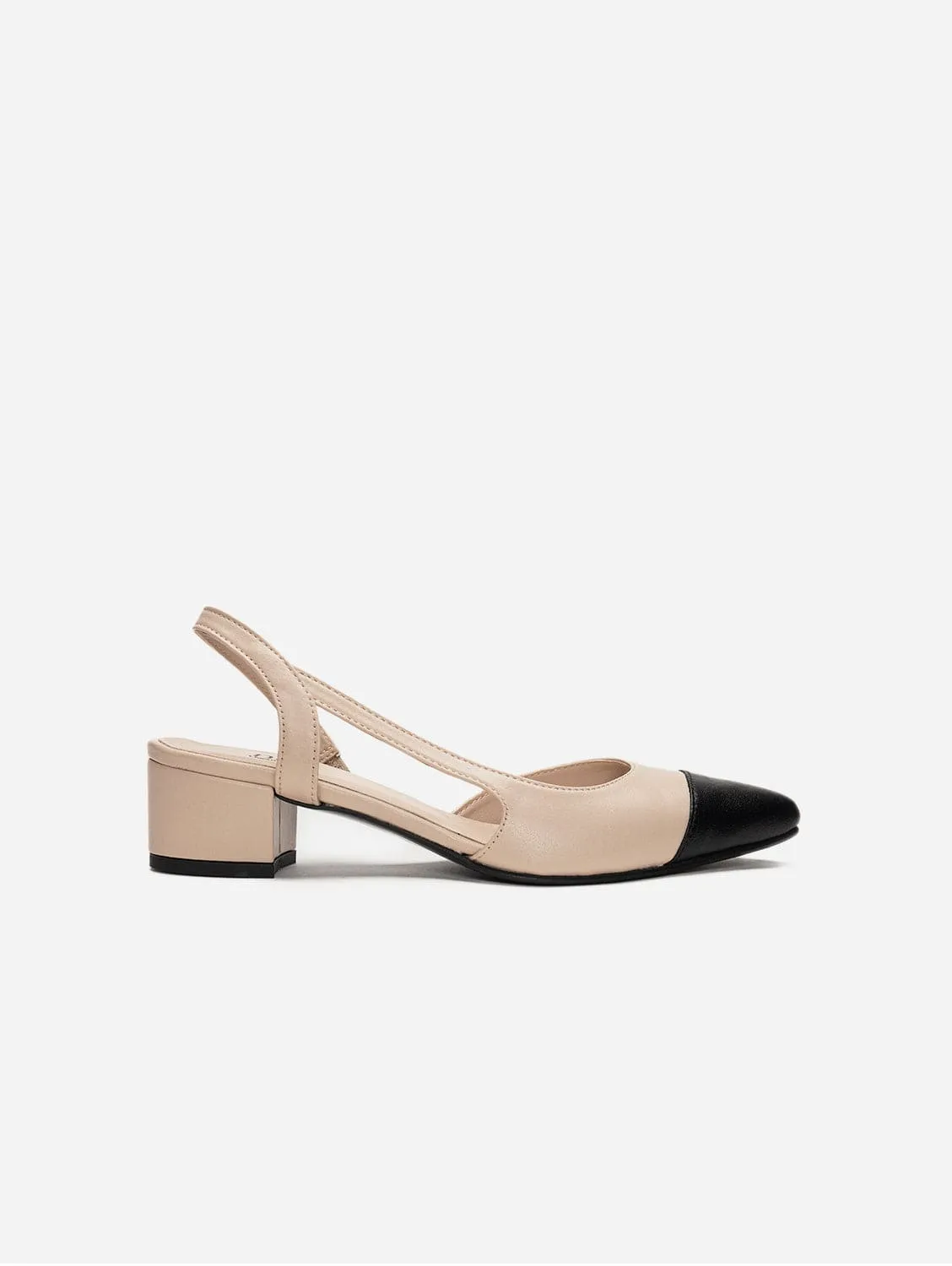 Jaque Women's Vegan Leather Slingback Pumps | Beige