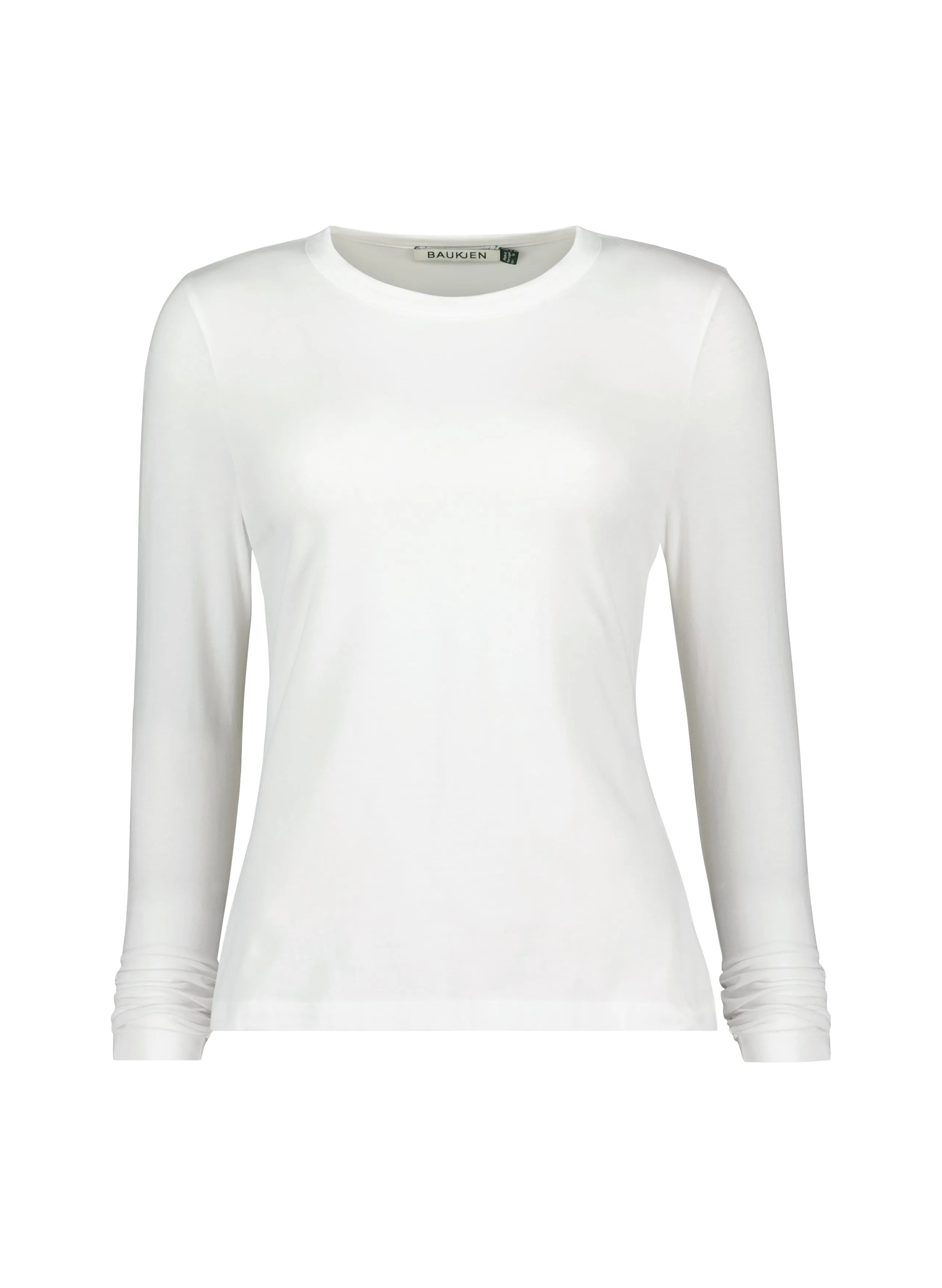 Josephine Organic Cotton Long Sleeve Slim T-Shirt | Pure White