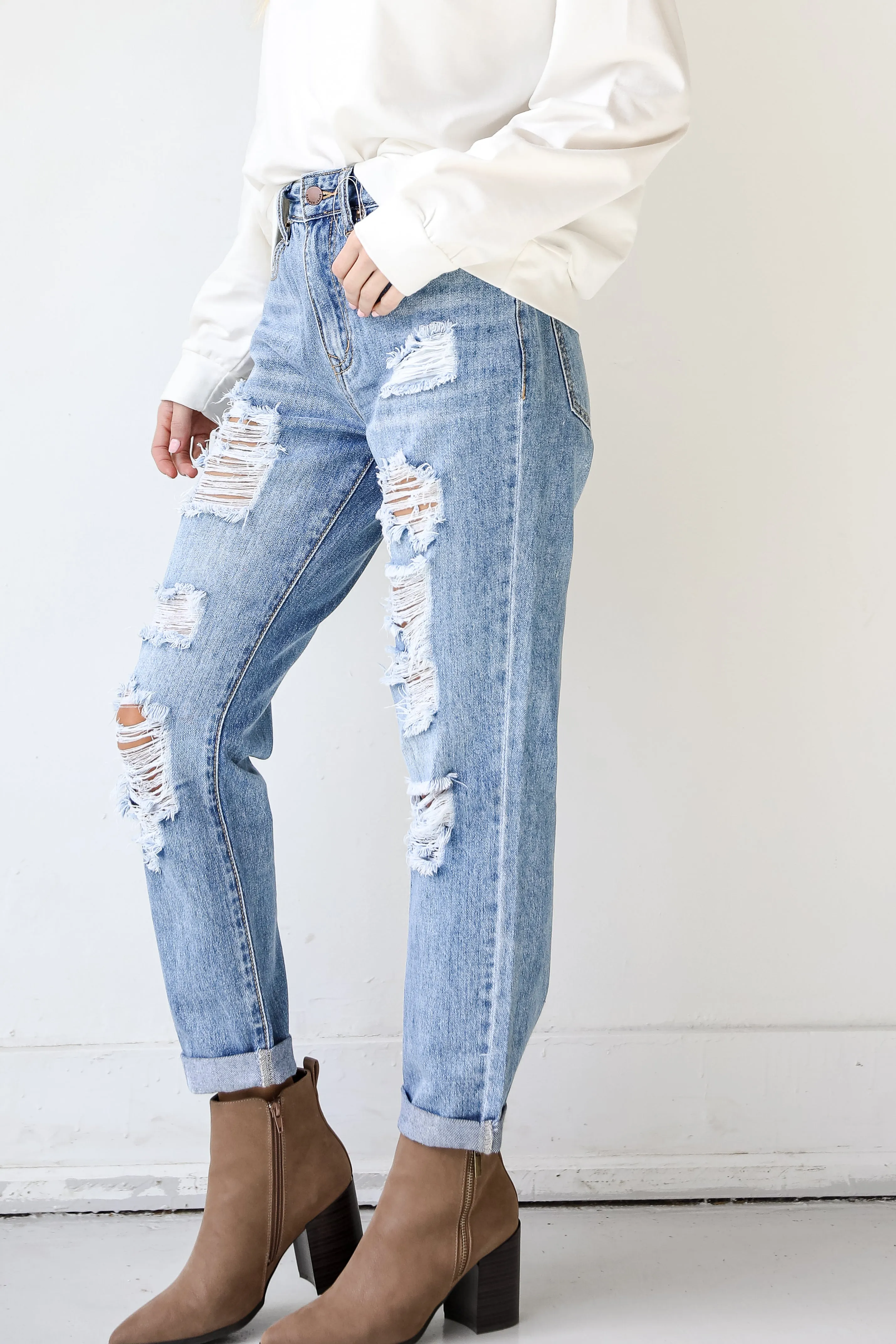 Kiley Distressed Boyfriend Jeans