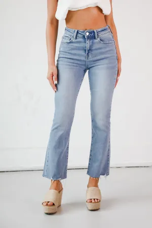 Madelyn Light Wash High-Rise Kick Flare Jeans