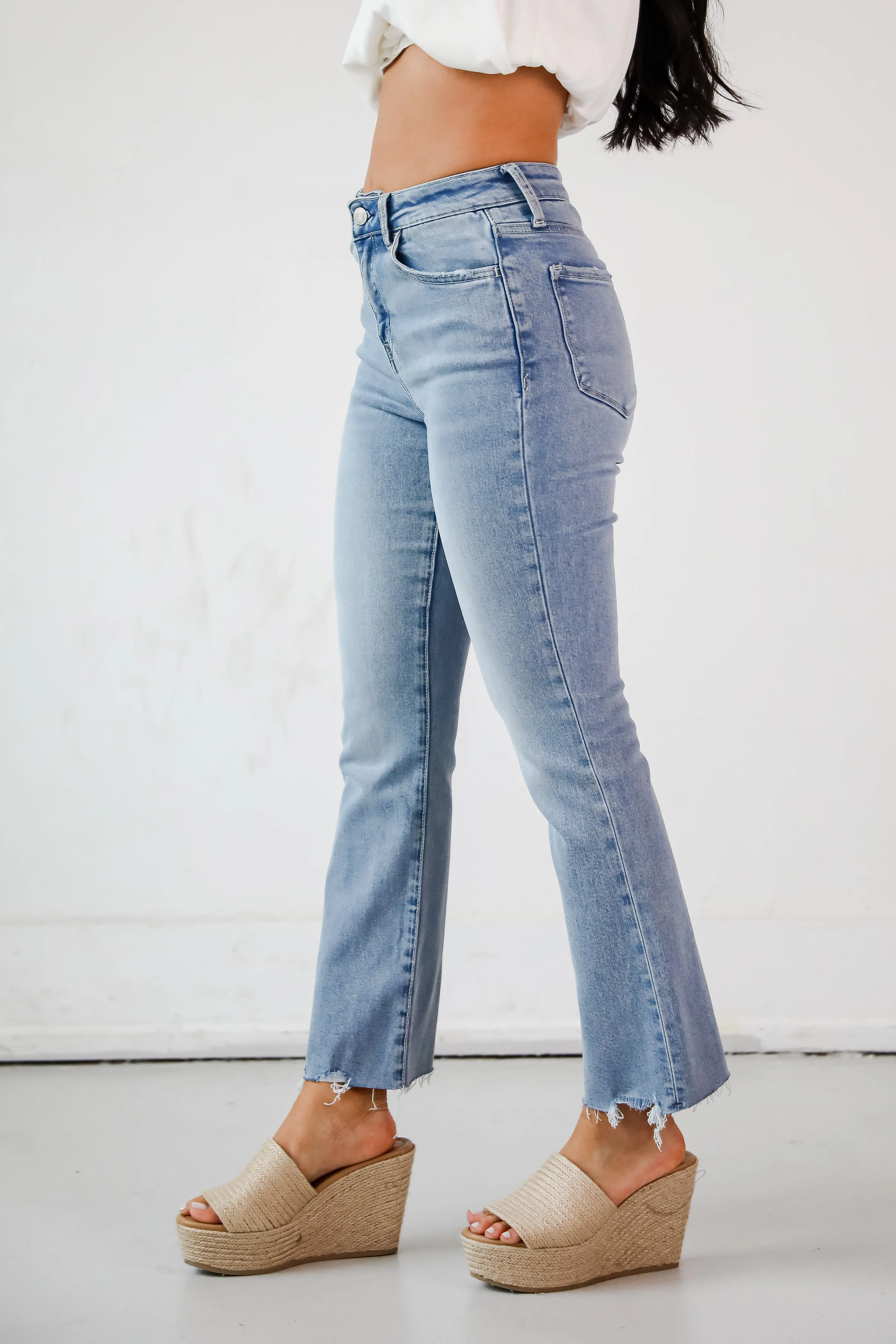 Madelyn Light Wash High-Rise Kick Flare Jeans