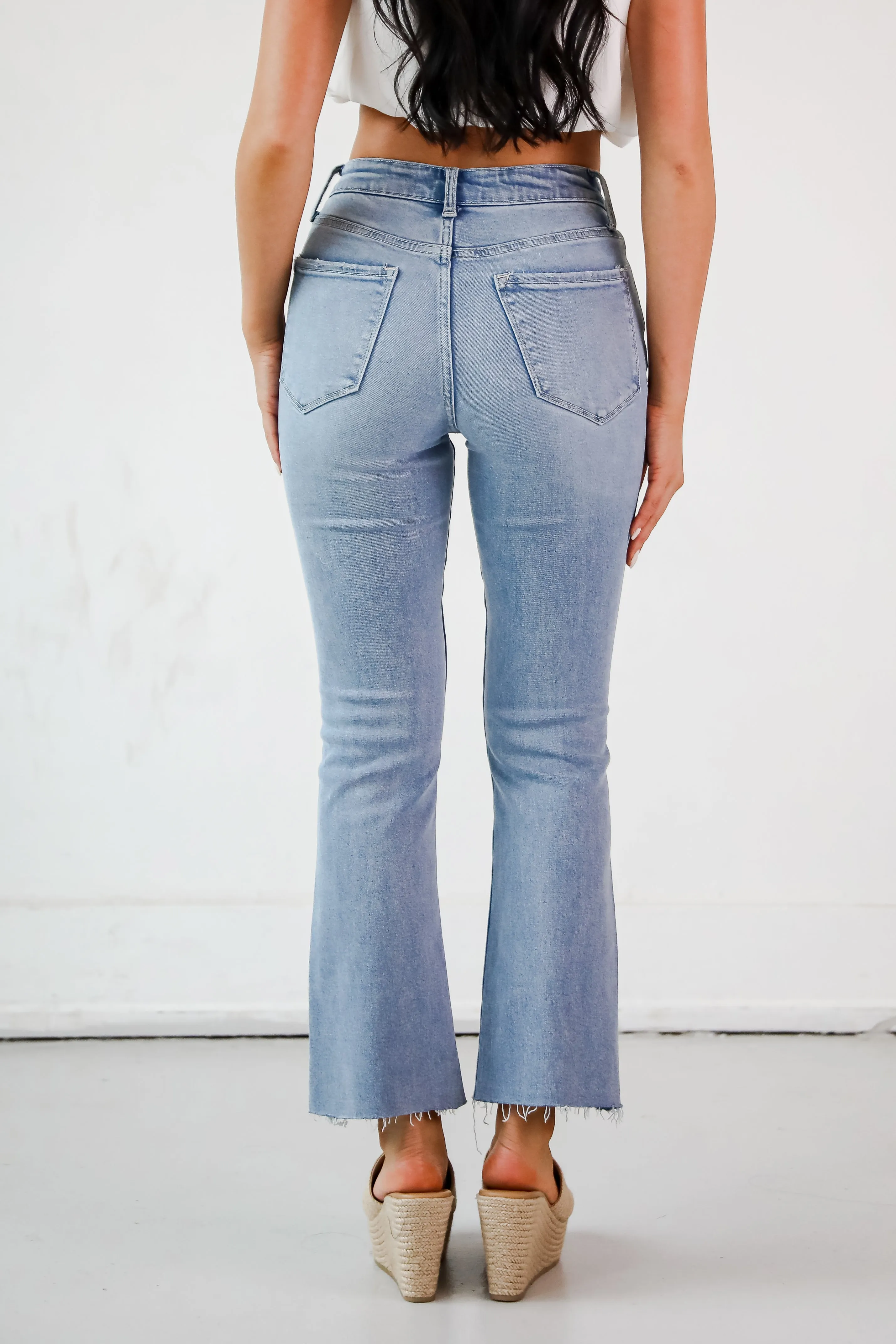 Madelyn Light Wash High-Rise Kick Flare Jeans