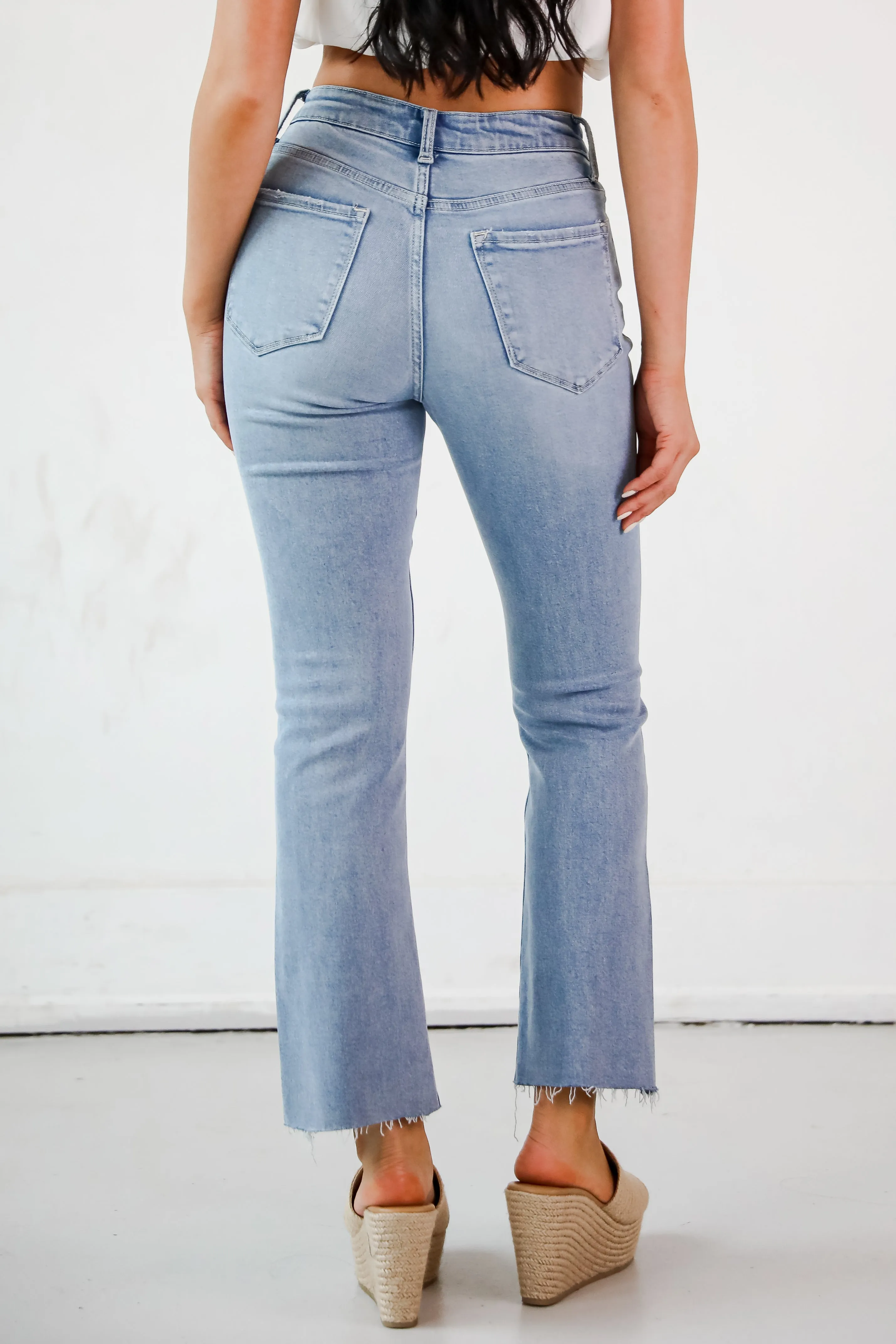 Madelyn Light Wash High-Rise Kick Flare Jeans