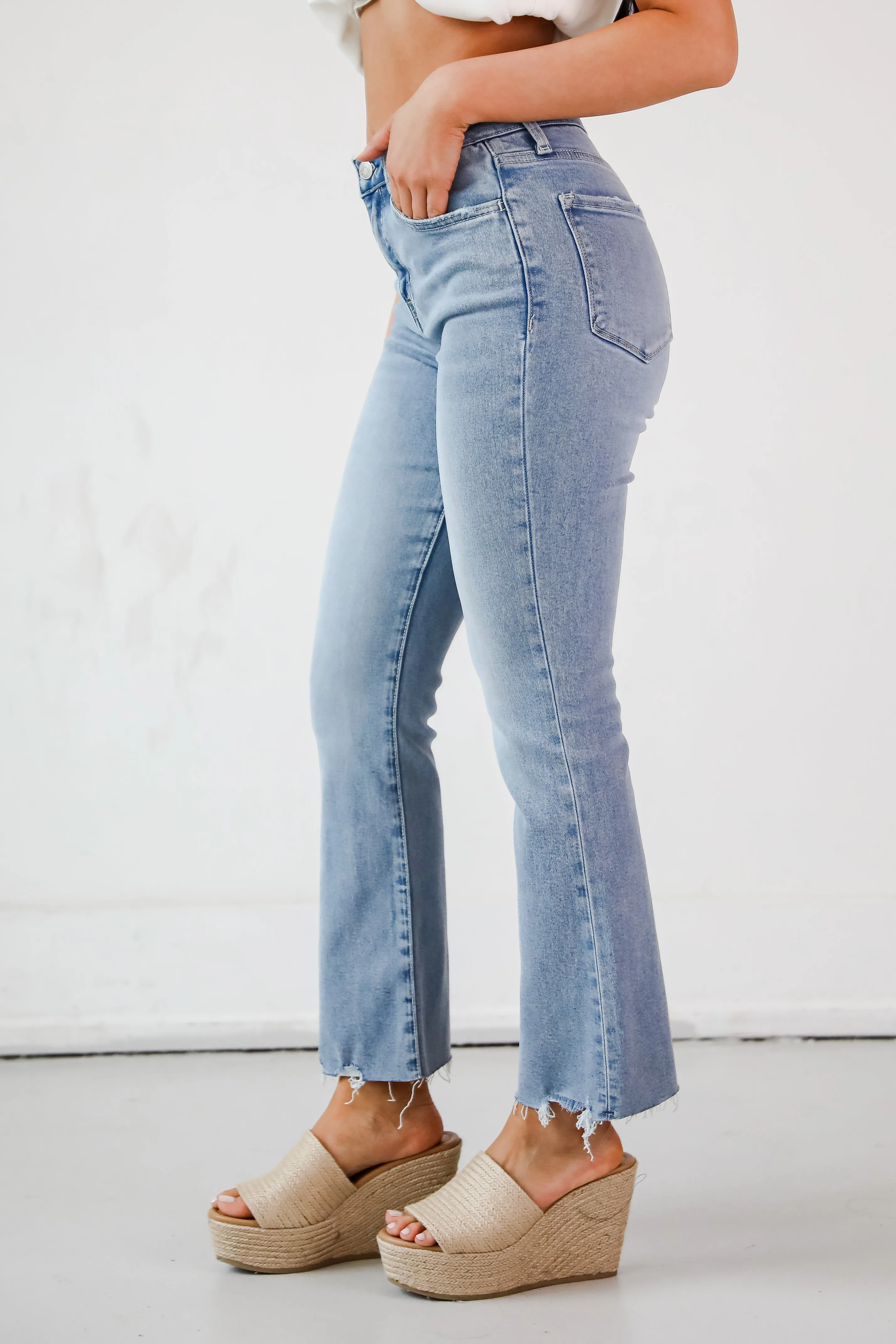 Madelyn Light Wash High-Rise Kick Flare Jeans