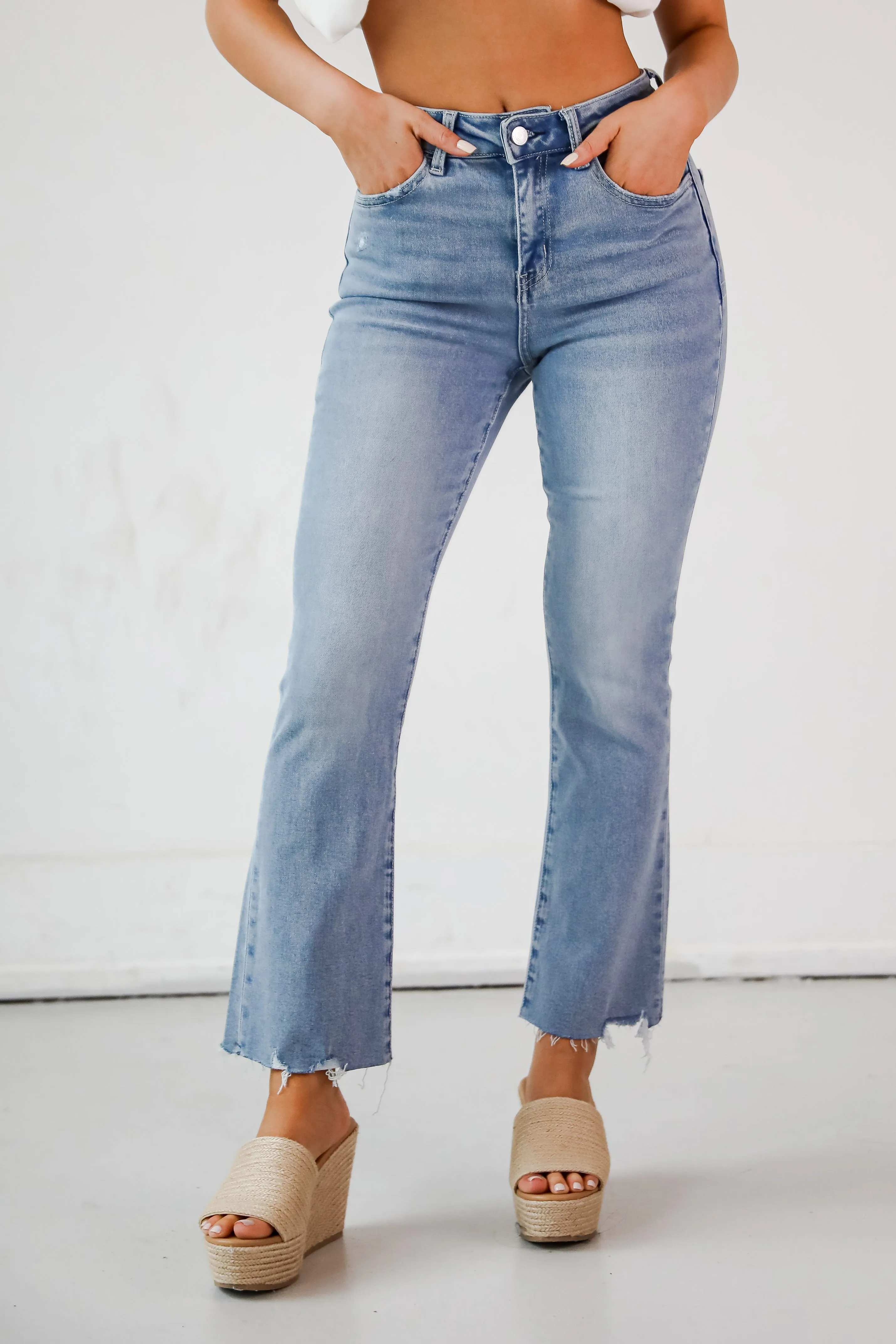 Madelyn Light Wash High-Rise Kick Flare Jeans