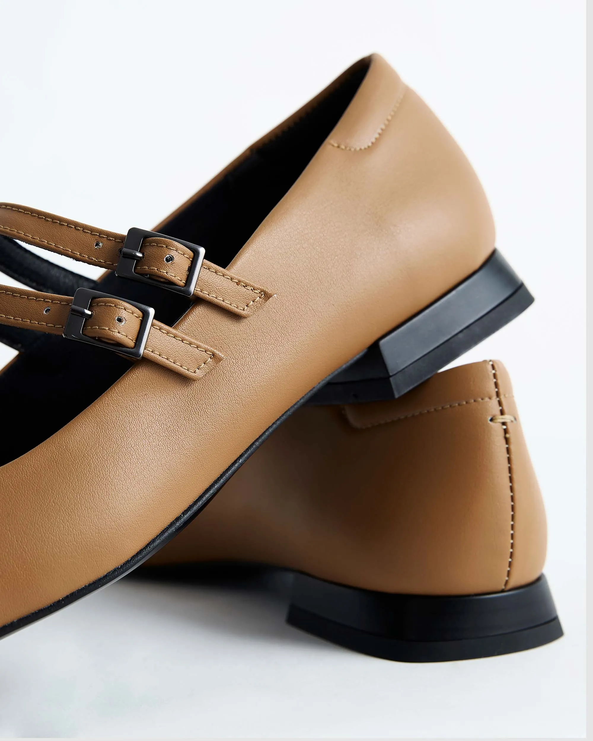Mary Jane Women's Vegea? Grape Leather Vegan Pumps | Caramel