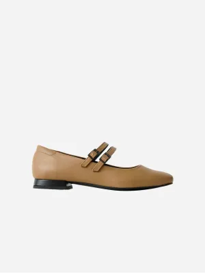 Mary Jane Women's Vegea? Grape Leather Vegan Pumps | Caramel