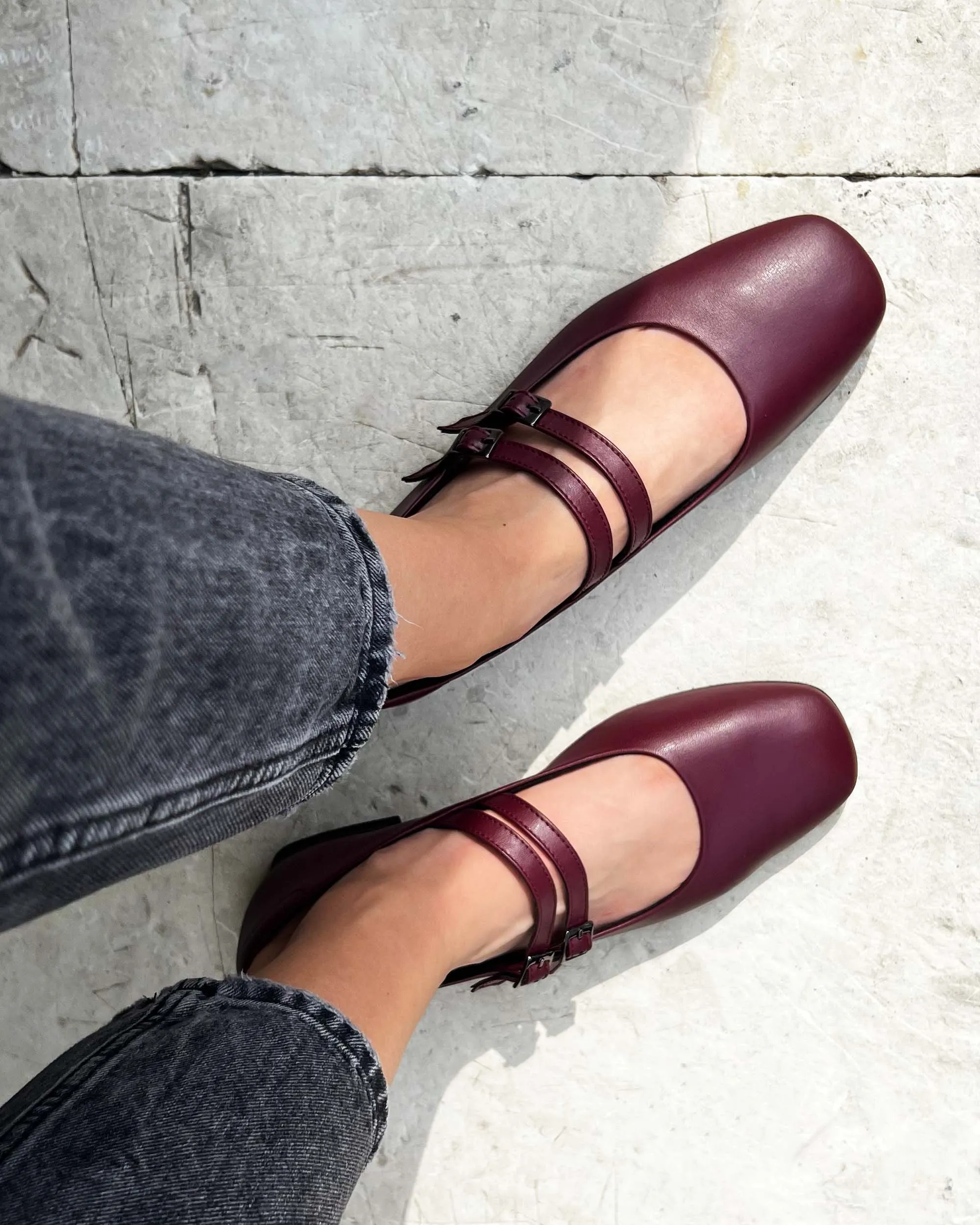 Mary Jane Women's Vegea? Grape Leather Vegan Pumps | Cherry