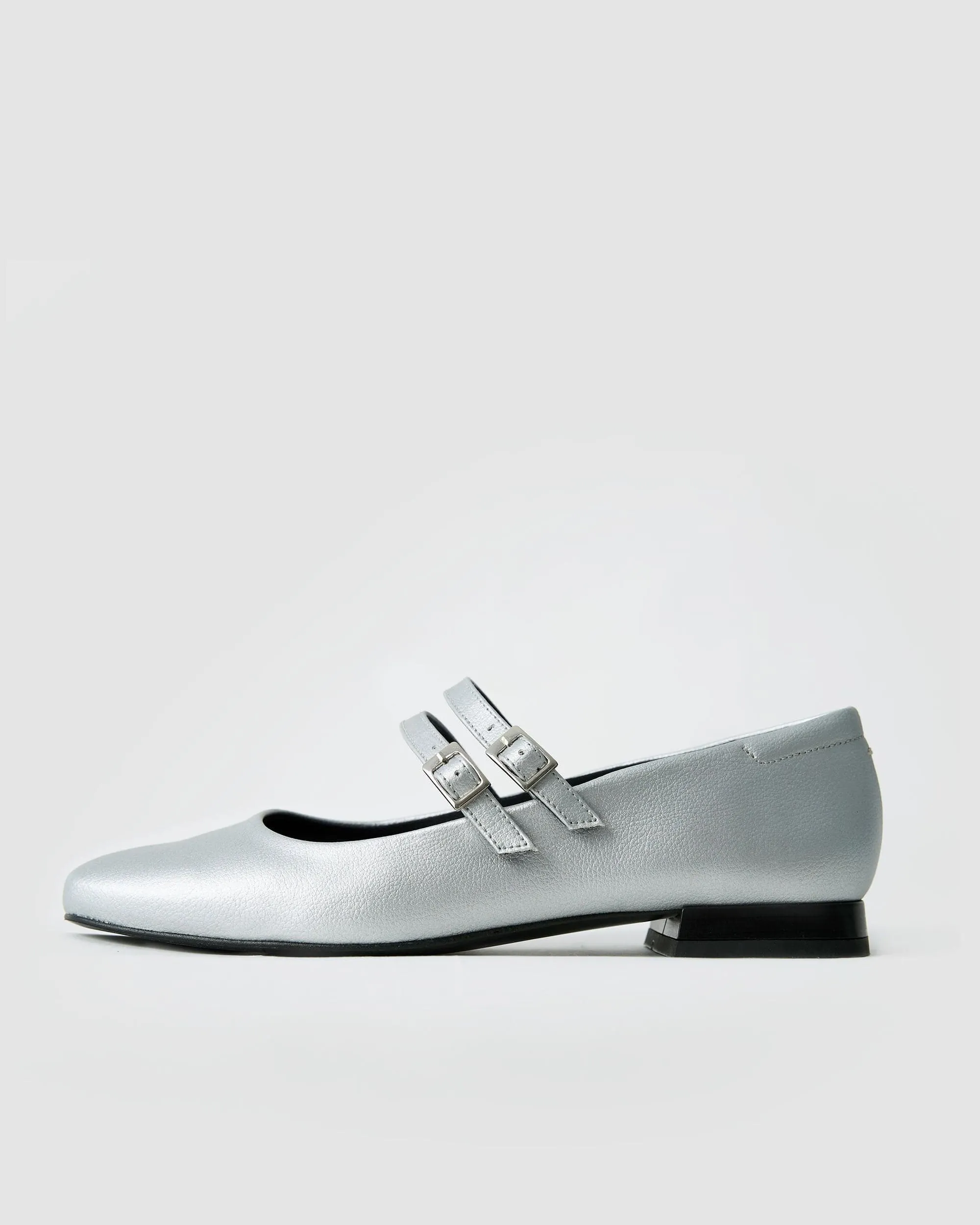 Mary Jane Women's Vegea? Grape Leather Vegan Pumps | Metallic