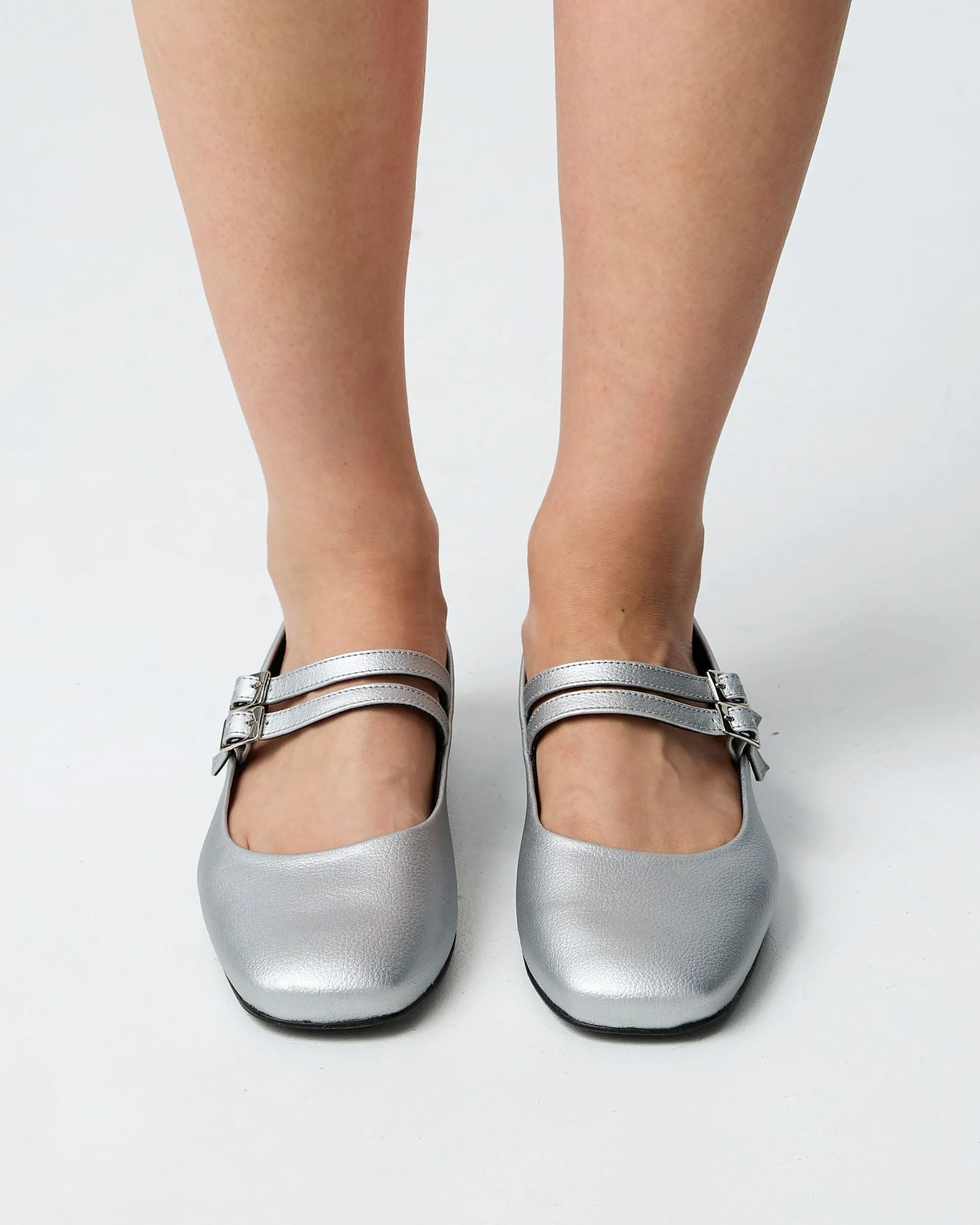 Mary Jane Women's Vegea? Grape Leather Vegan Pumps | Metallic
