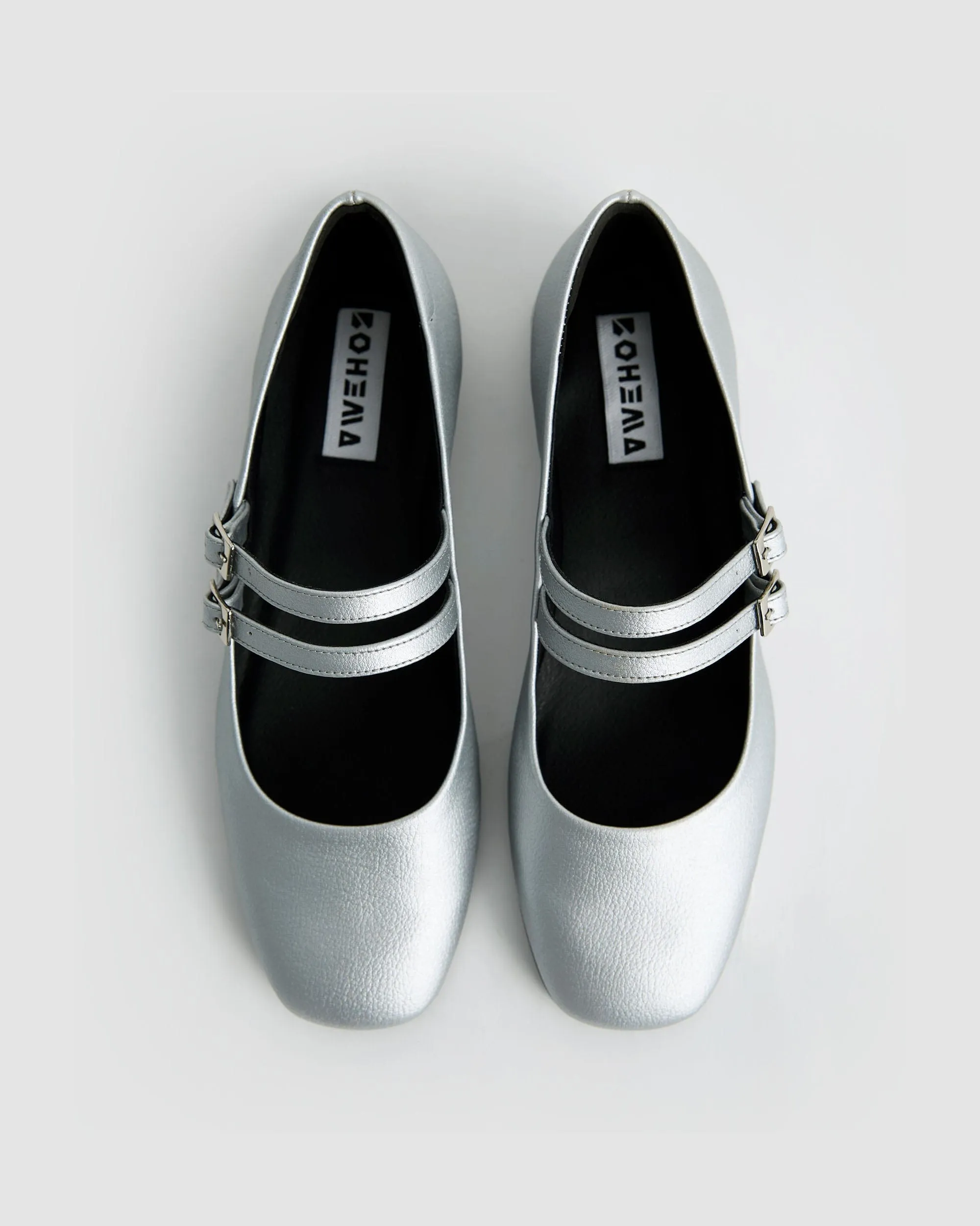 Mary Jane Women's Vegea? Grape Leather Vegan Pumps | Metallic