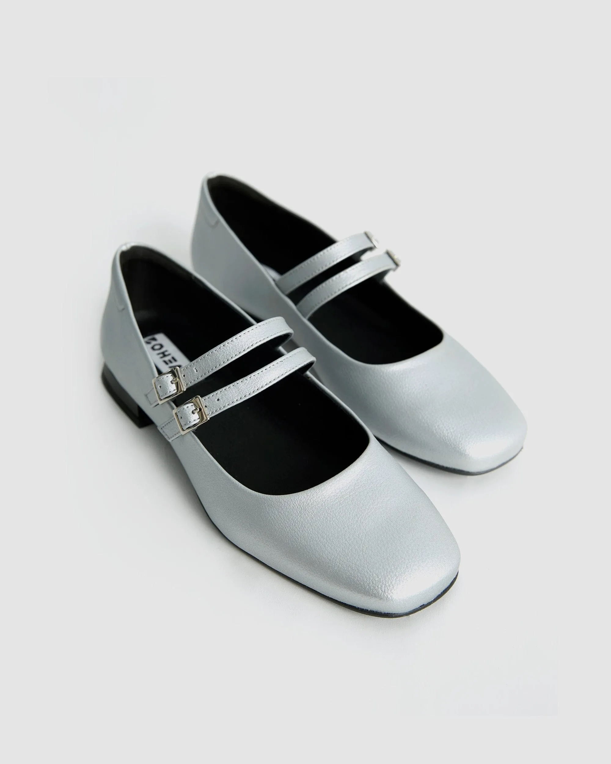 Mary Jane Women's Vegea? Grape Leather Vegan Pumps | Metallic