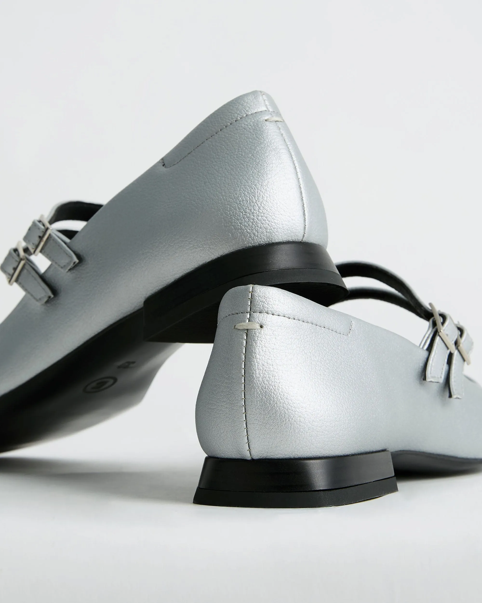 Mary Jane Women's Vegea? Grape Leather Vegan Pumps | Metallic