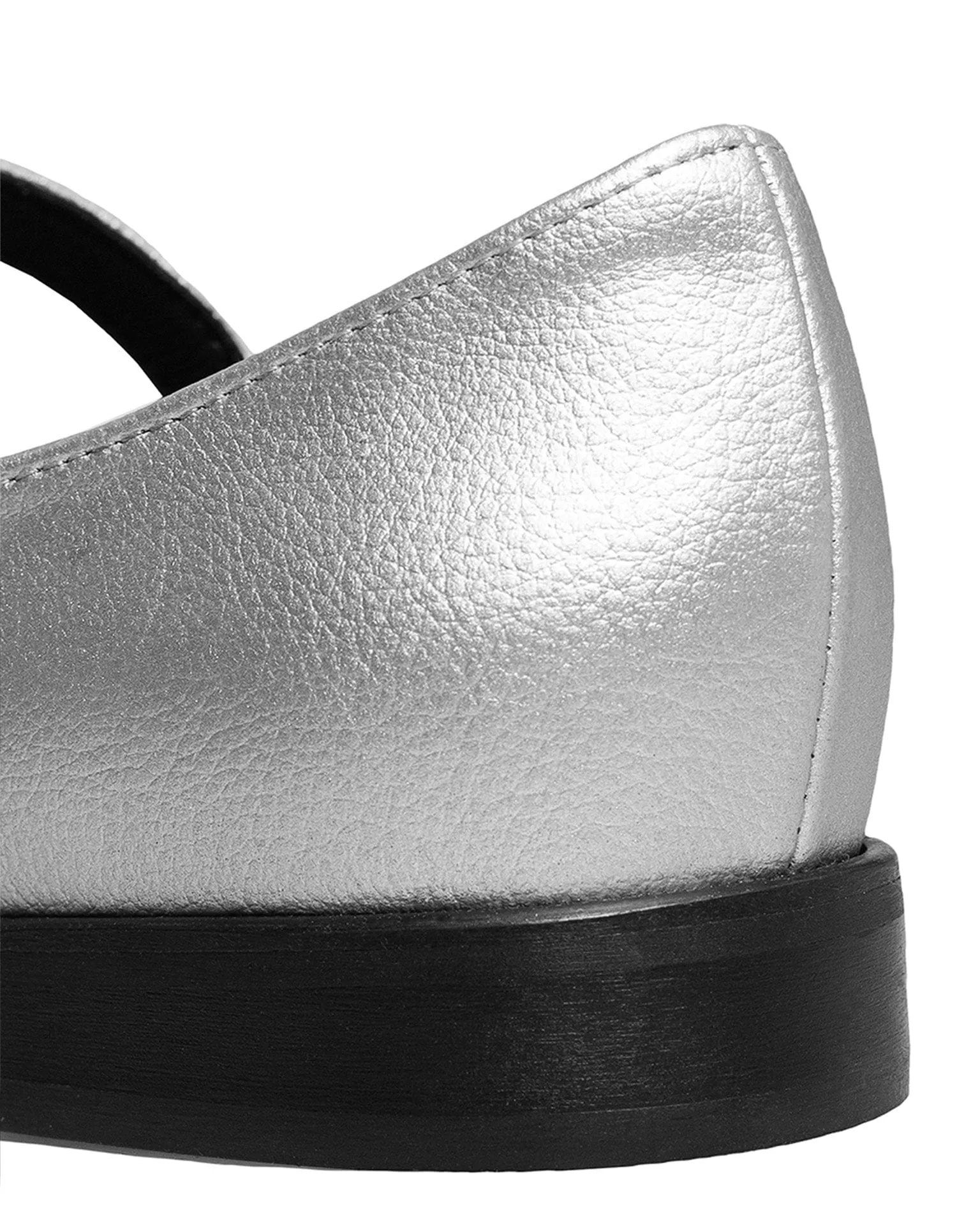 Mary Jane Women's Vegea? Grape Leather Vegan Pumps | Silver