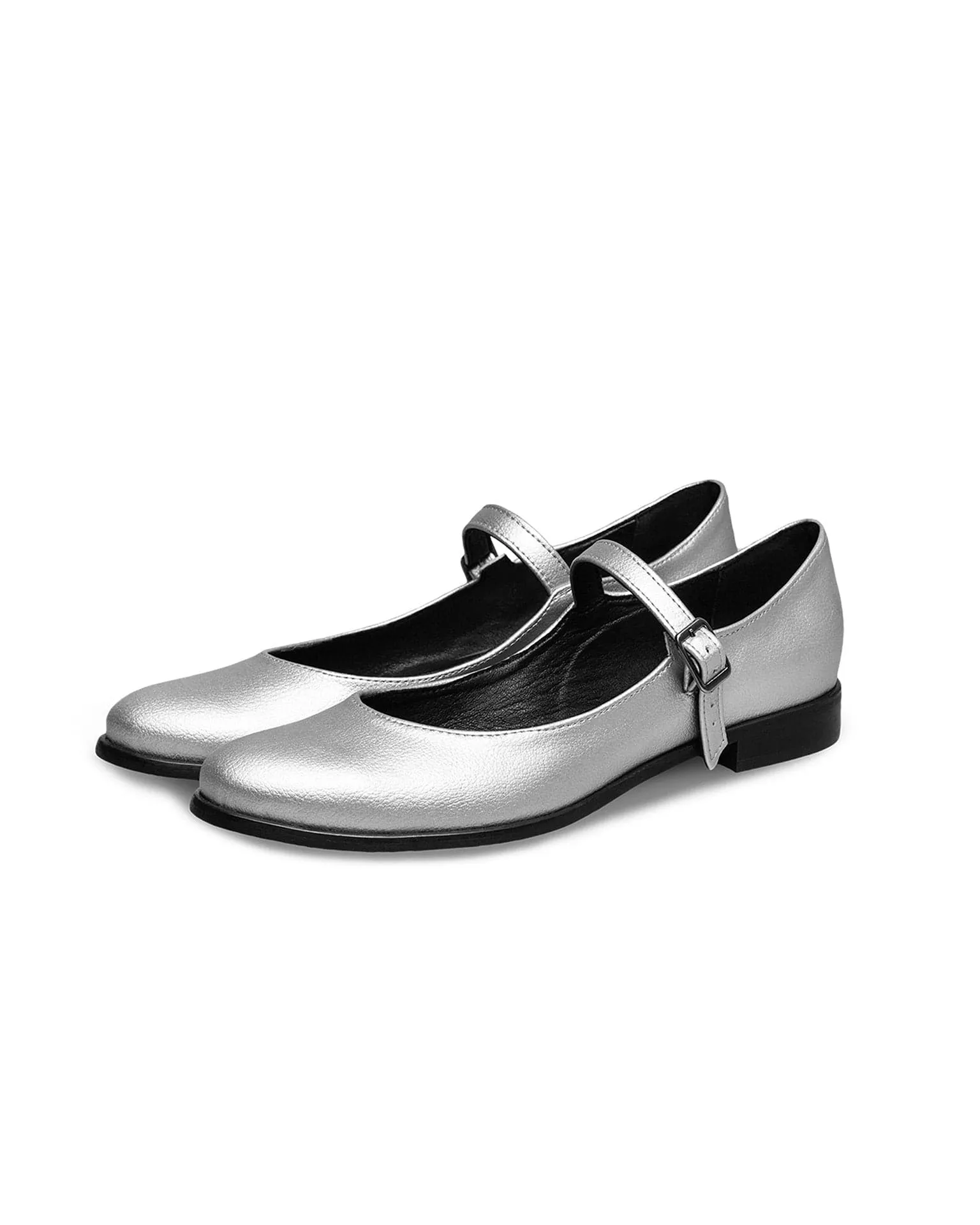 Mary Jane Women's Vegea? Grape Leather Vegan Pumps | Silver