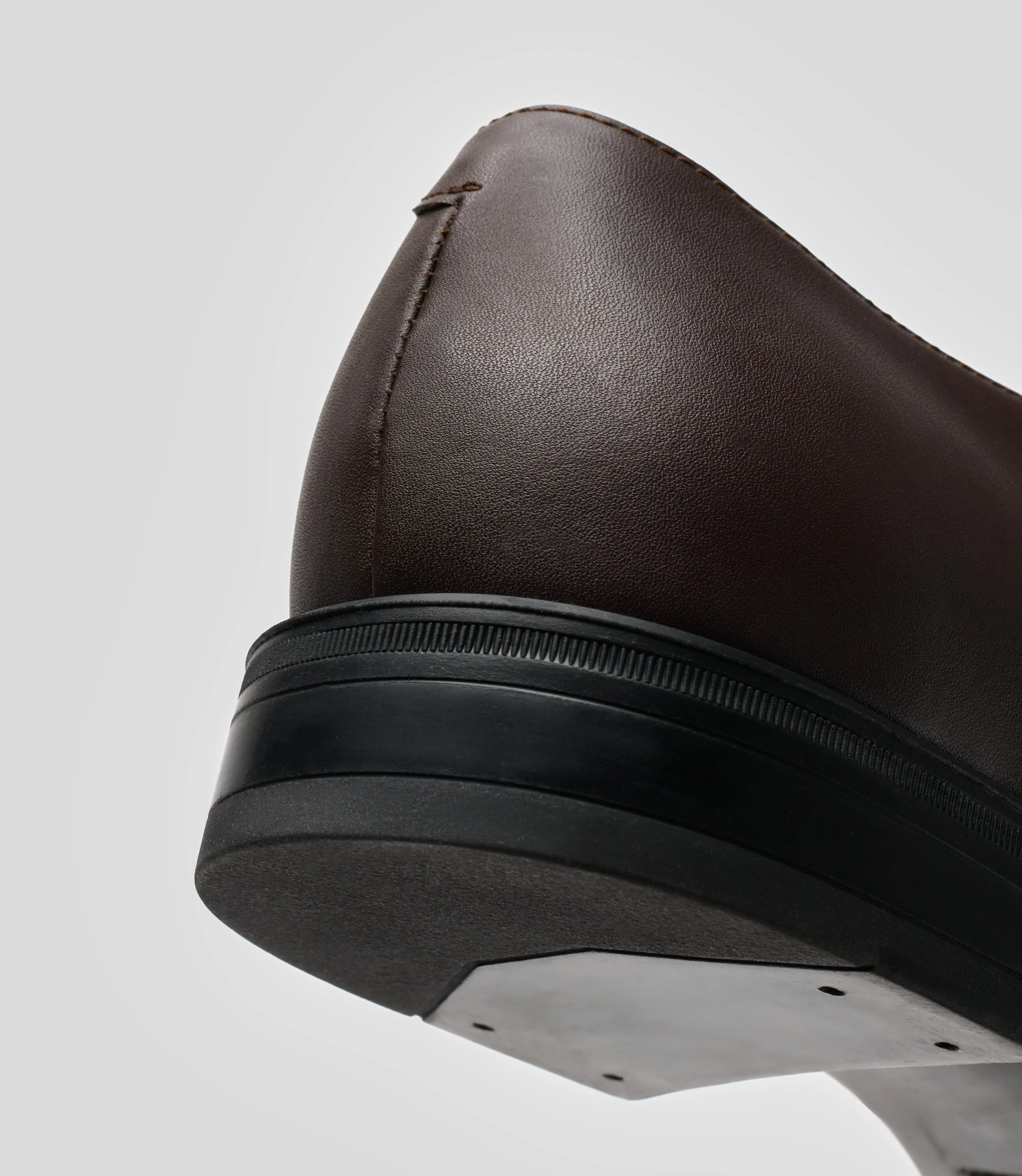 Men's Vegan Leather Monk Strap Shoes | Brown