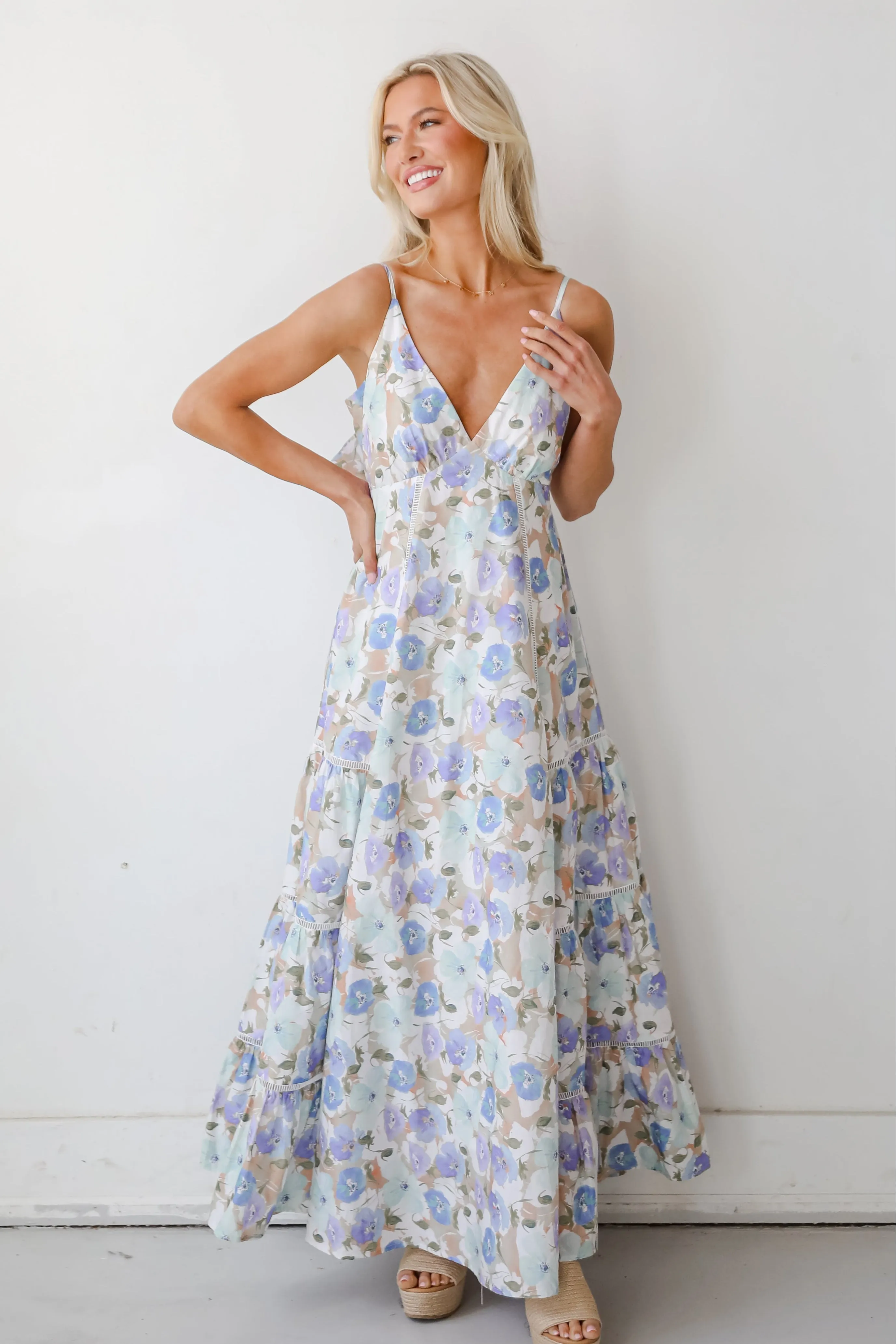 No One But You Off White Floral Maxi Dress