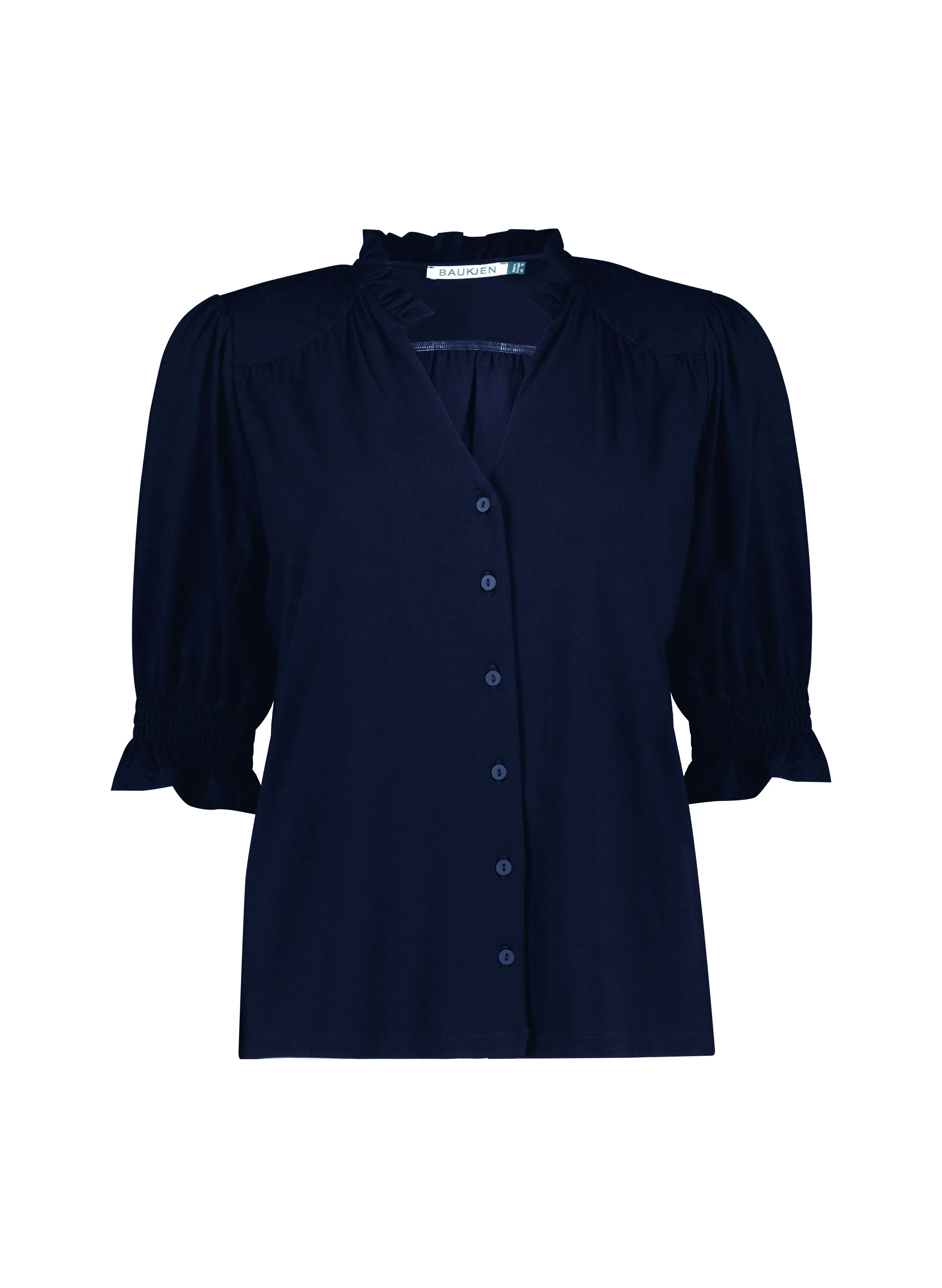 Noa LENZING? ECOVERO? Short Sleeve Blouse | Classic Navy