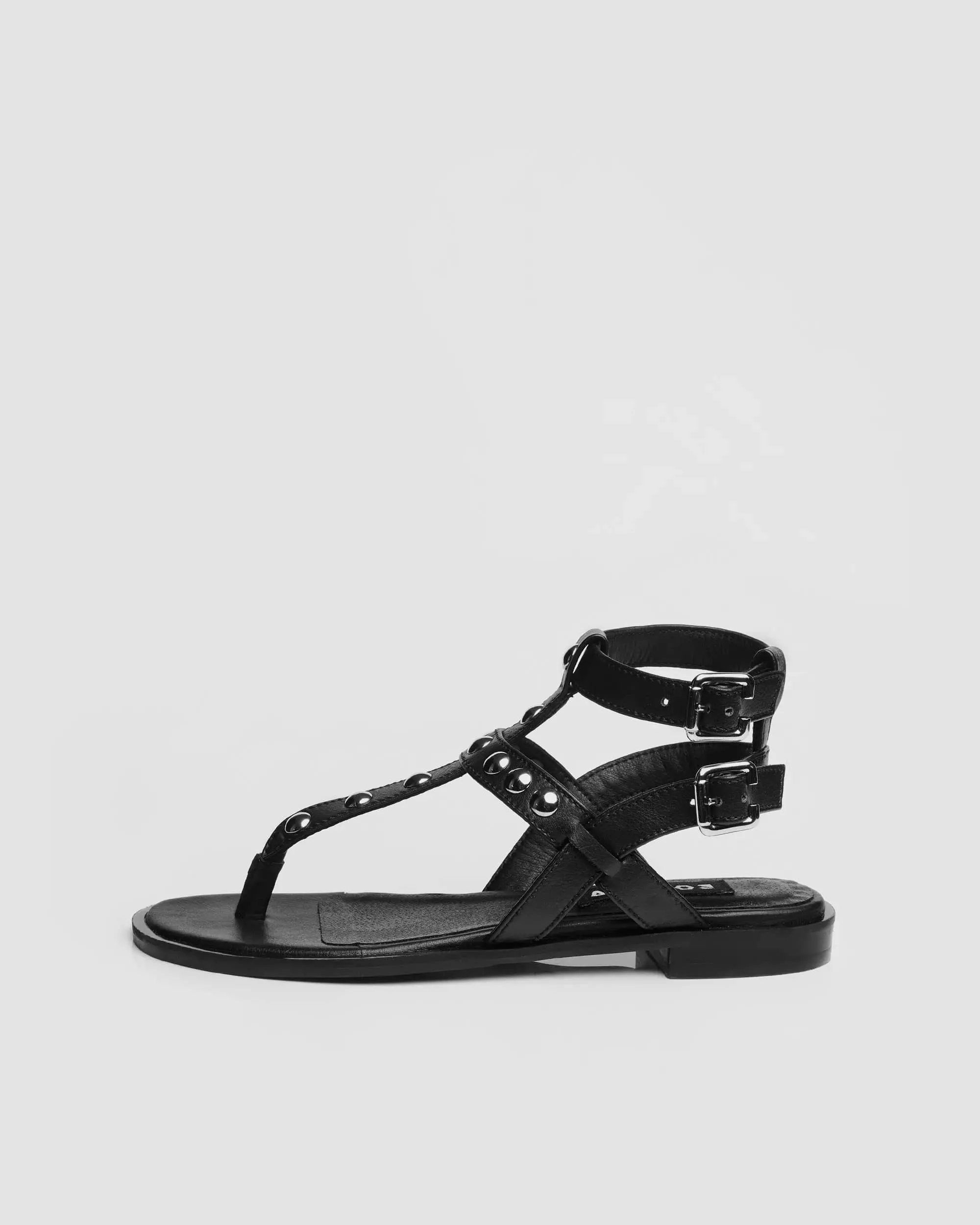 Nox Women's Vegan Grape Leather Gladiator Sandals | Black