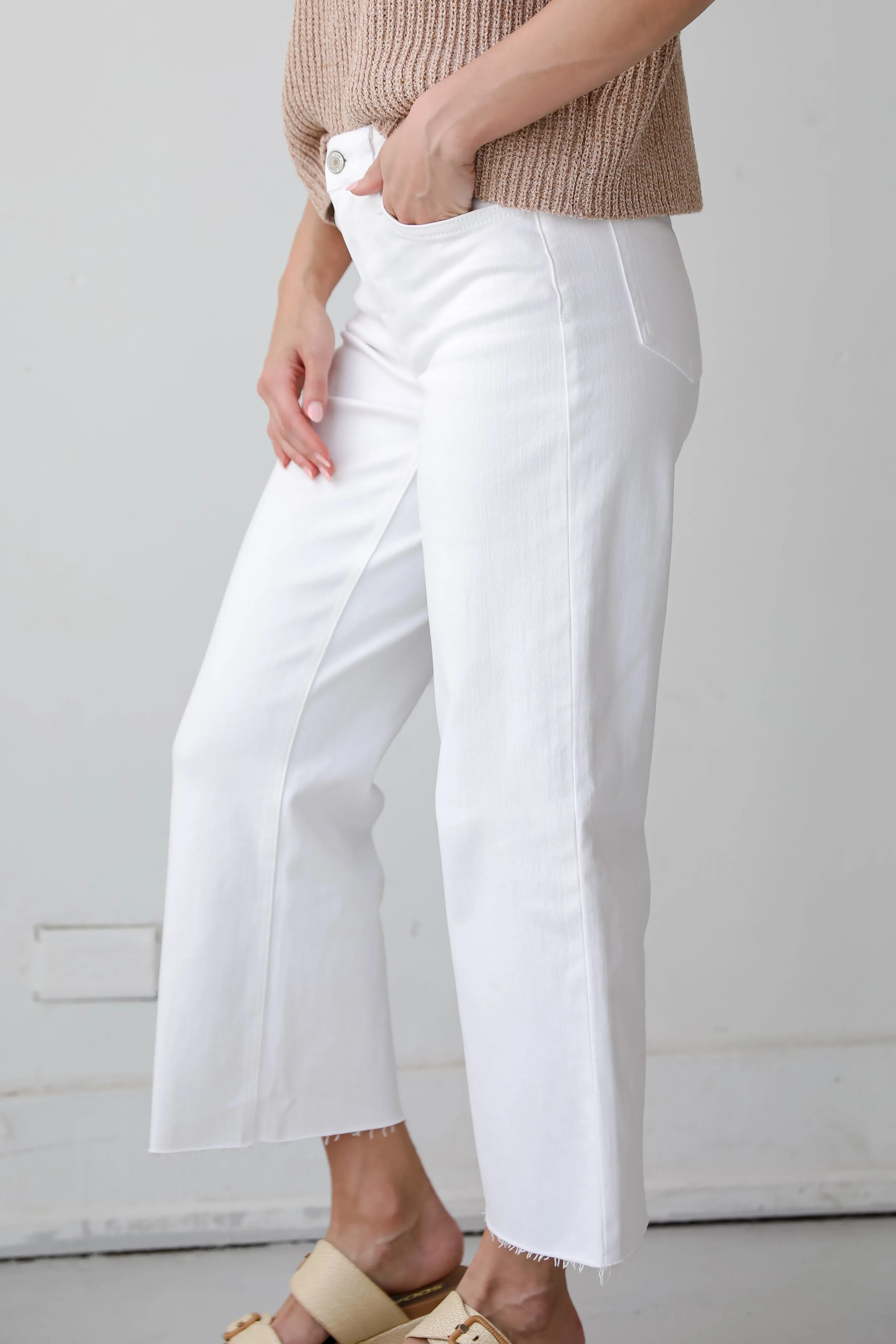 Olivia White Wide Leg Jeans