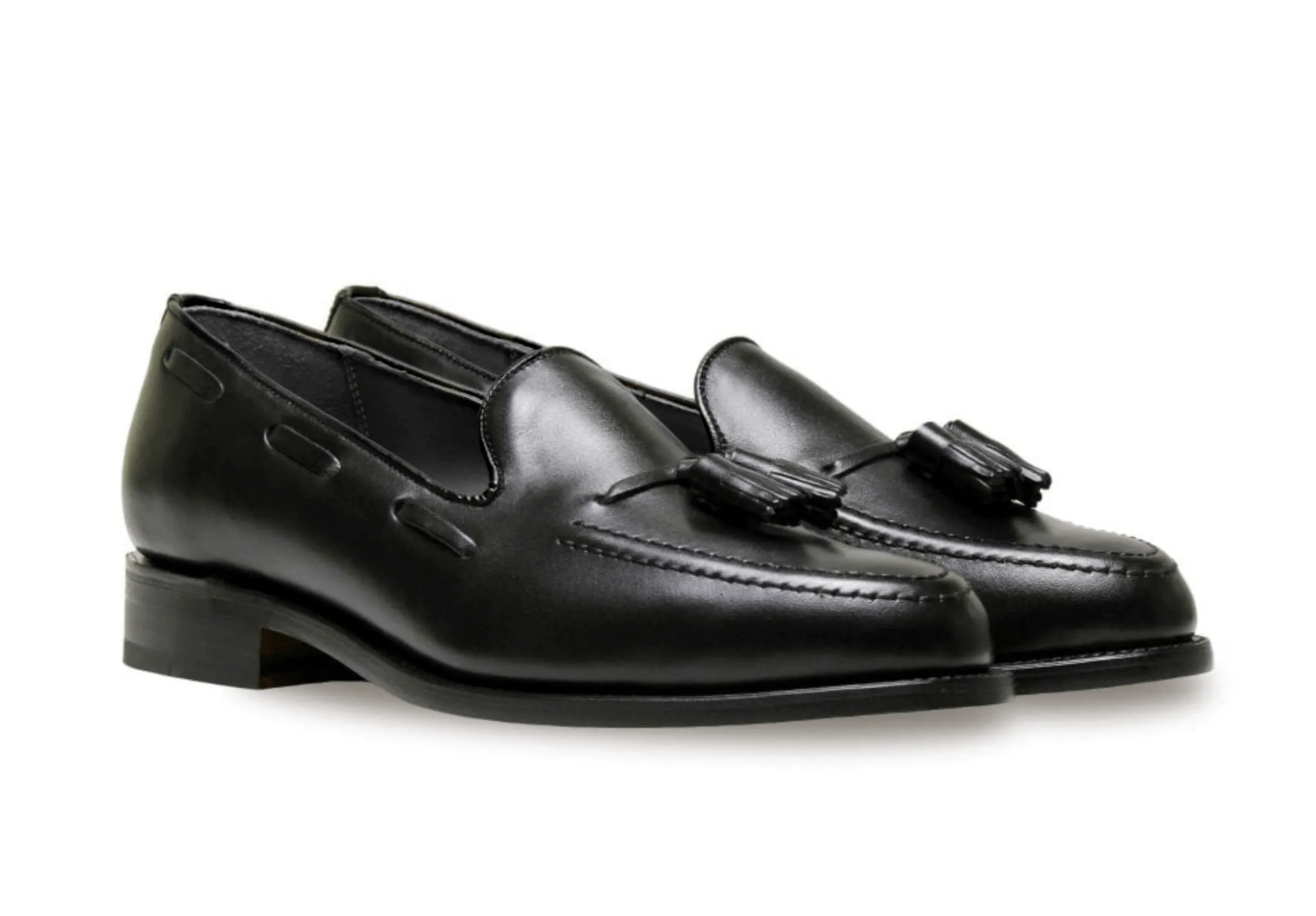 Pembroke Cactus Leather Vegan Tassel Loafer | Black