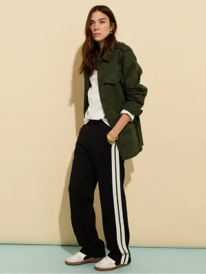 Petite Tippi?2.0 LENZING? ECOVERO? Side Stripe Trousers | Black & Cream
