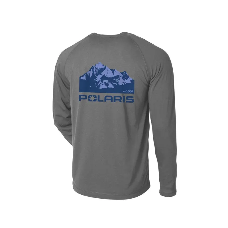 Polaris Mens Adventure Long Sleeve T-Shirt Gray