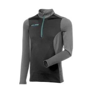 Polaris Tech Quarter-Zip Pullover Sweater Teal Gray